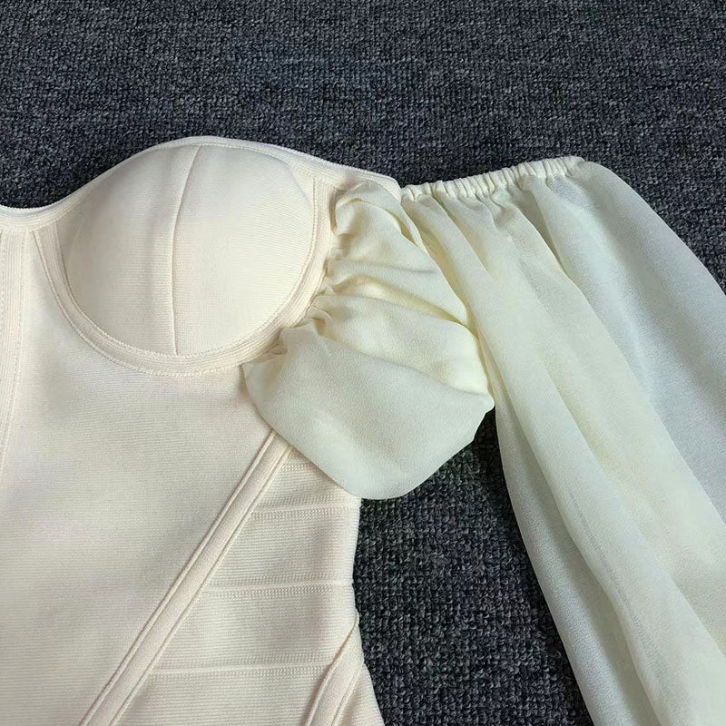 STRAPLESS BANDAGE MINI DRESS FOR PARTY NIGHT
