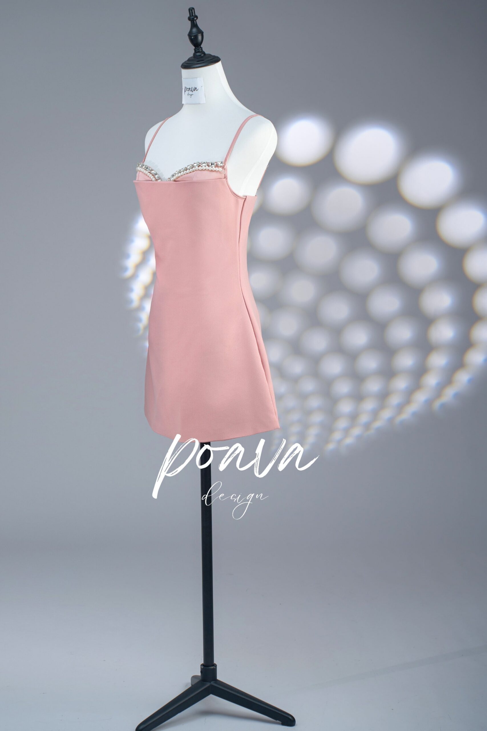 PINK EMBELLISHED MINI DRESS FOR PARTY