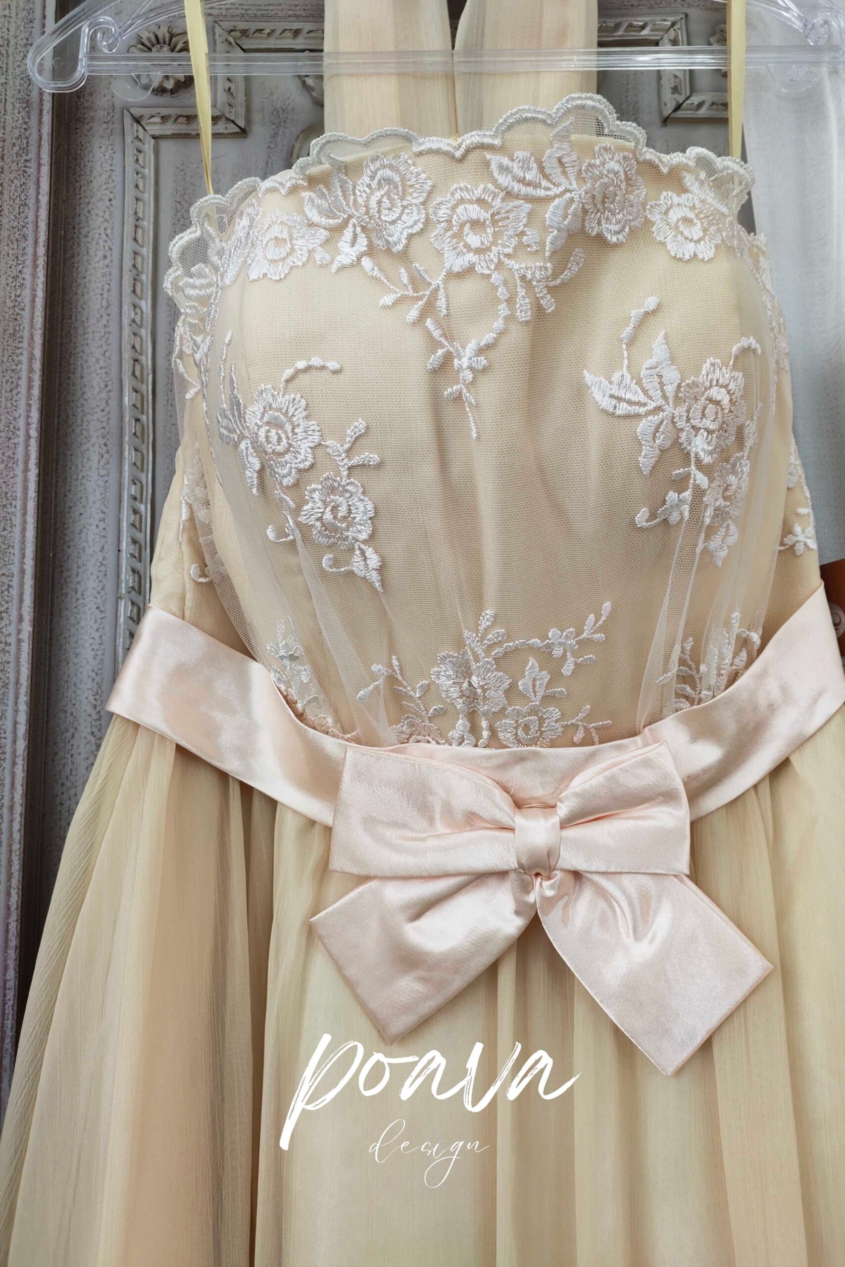 CHIFFON STRAPLESS MIDI DRESS FOR WEDDING GUEST