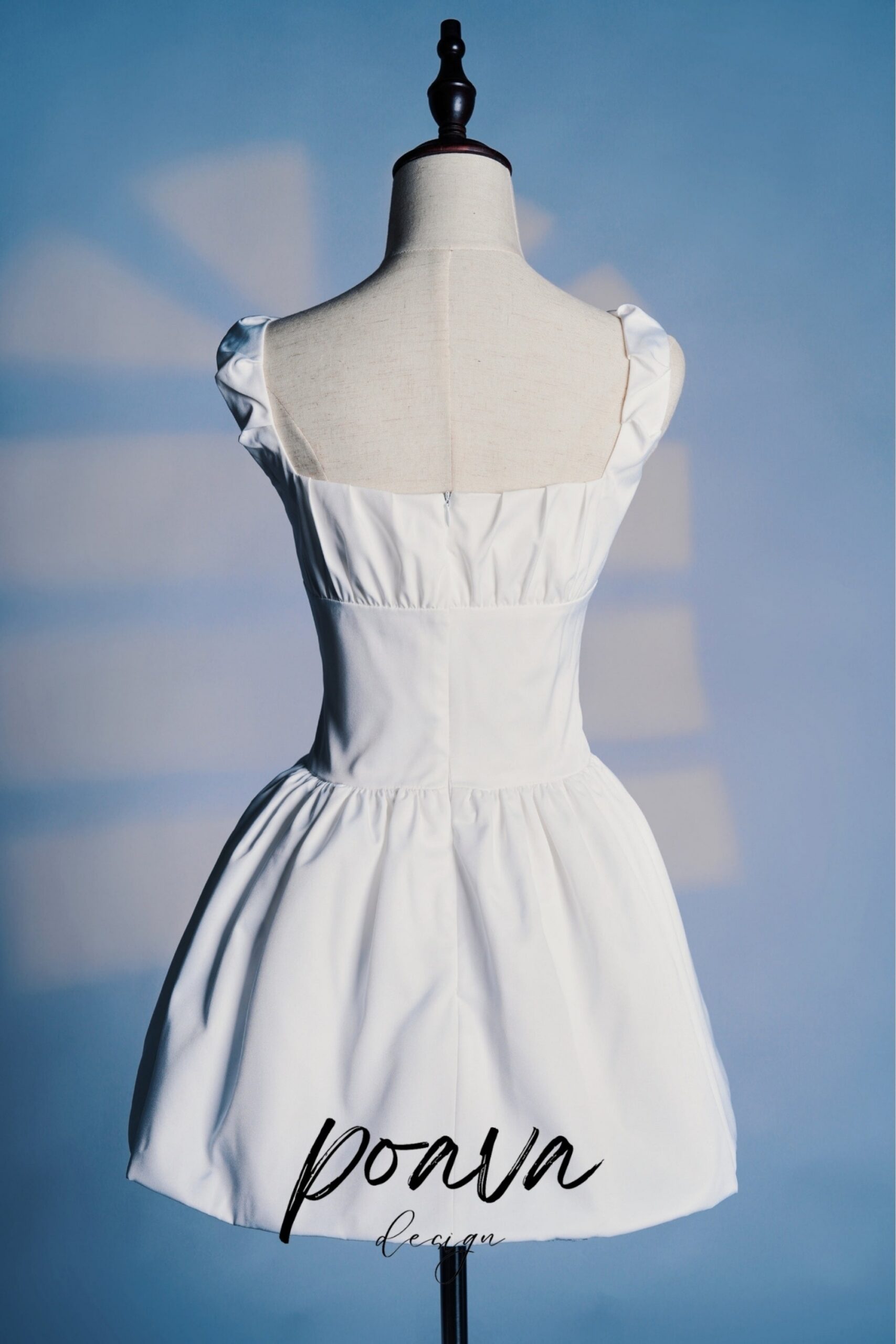 COTTON TULLE MINI DRESS WHITE WEDDING PARTY