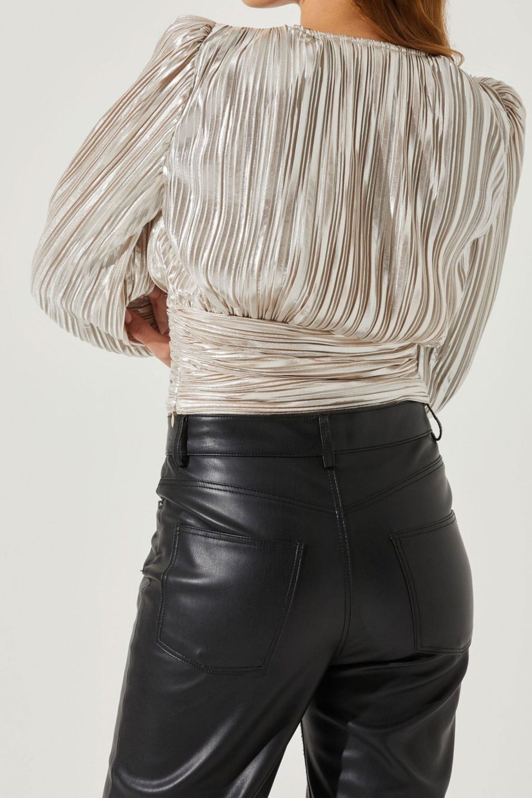 BRAYDON PLEATED RUCHED TOP FOR EVENING
