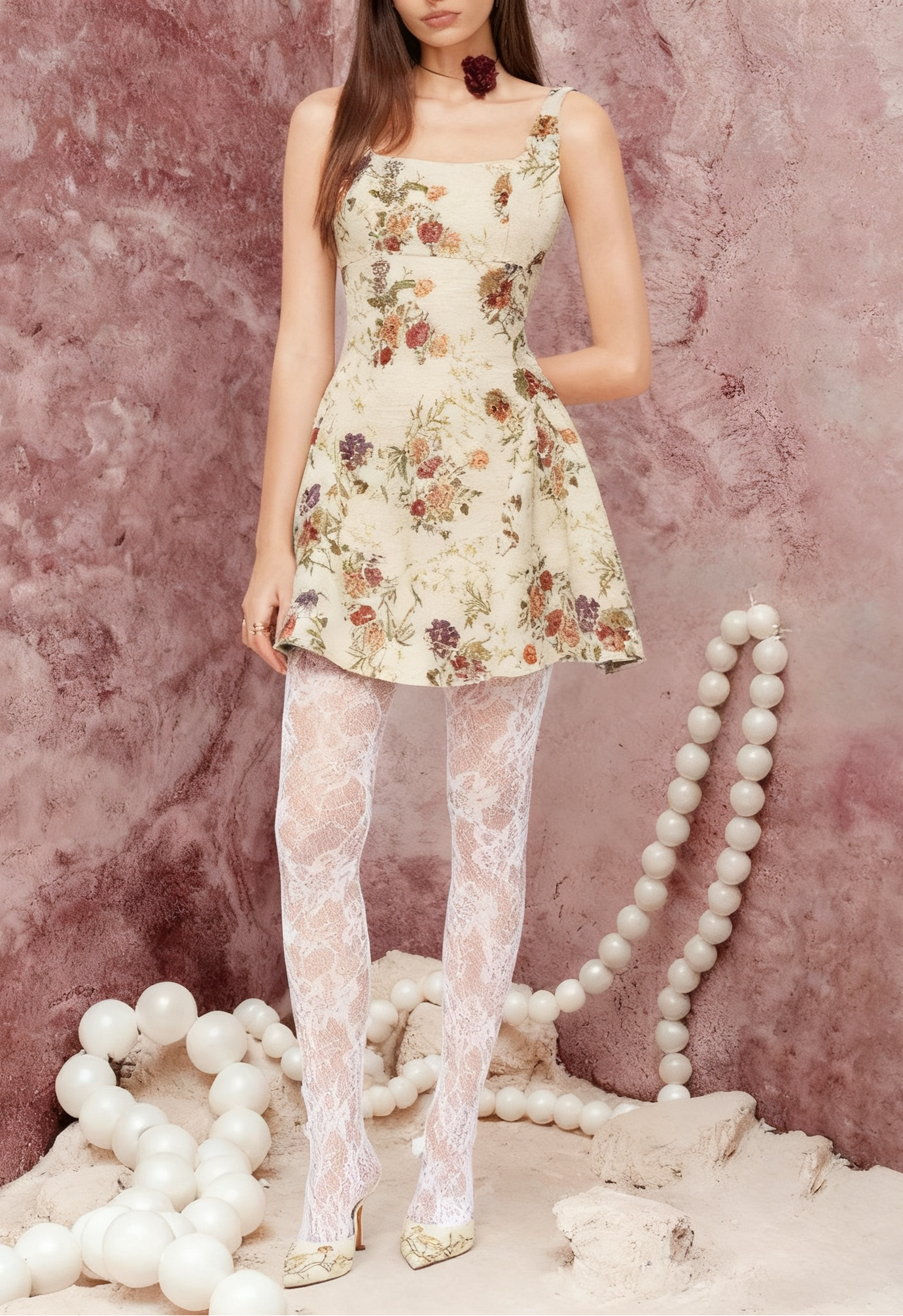 9_fa5a9bf4-5505-49b7-9901-716e872bfe75 JACQUARD SQUARE NECK FLORAL CROPPED MINI DRESS