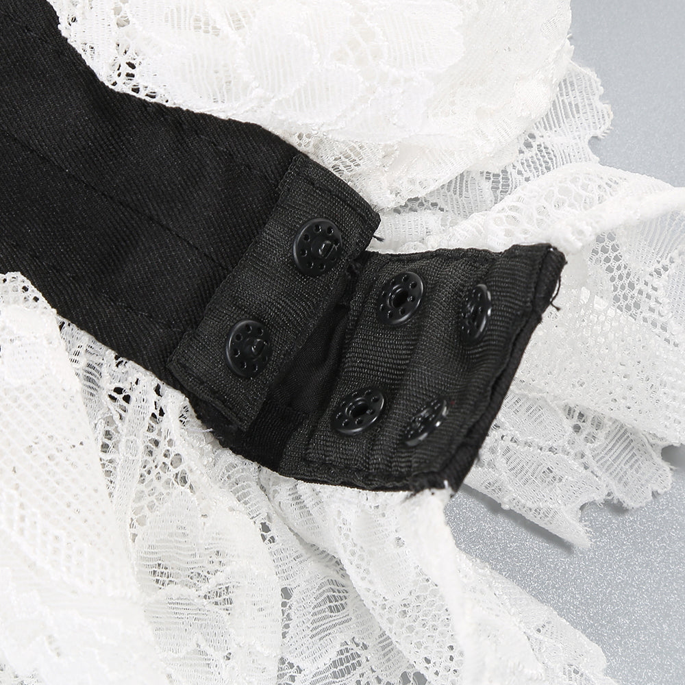 V-NECK LACE BLAZER JUMPSUIT, BLACK EVENING