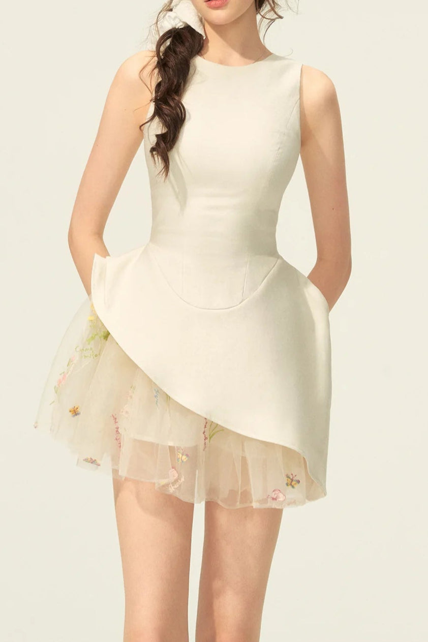 LIECHTI FLORAL LAYER MINI DRESS FOR PARTY