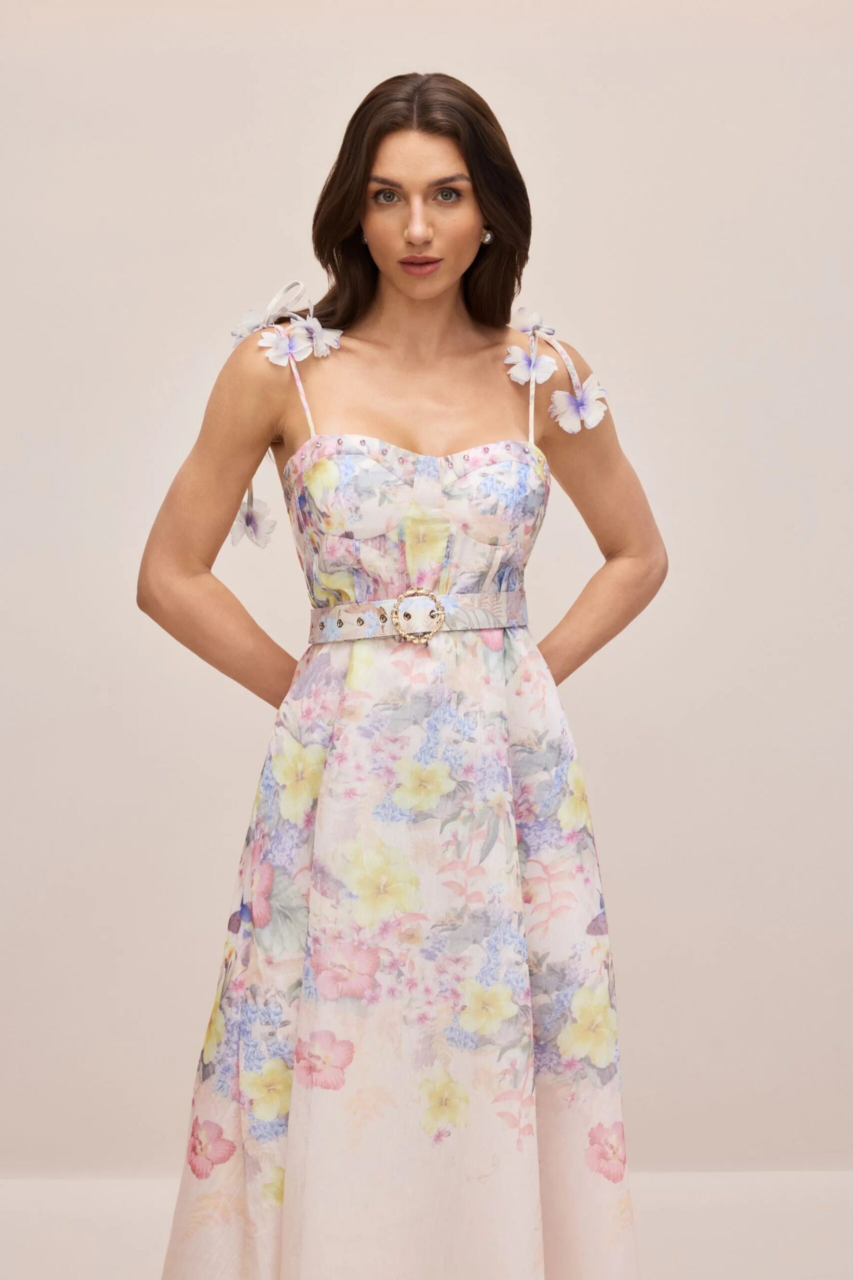EMILY FLORAL CORSET MAXI DRESS FOR WEDDING