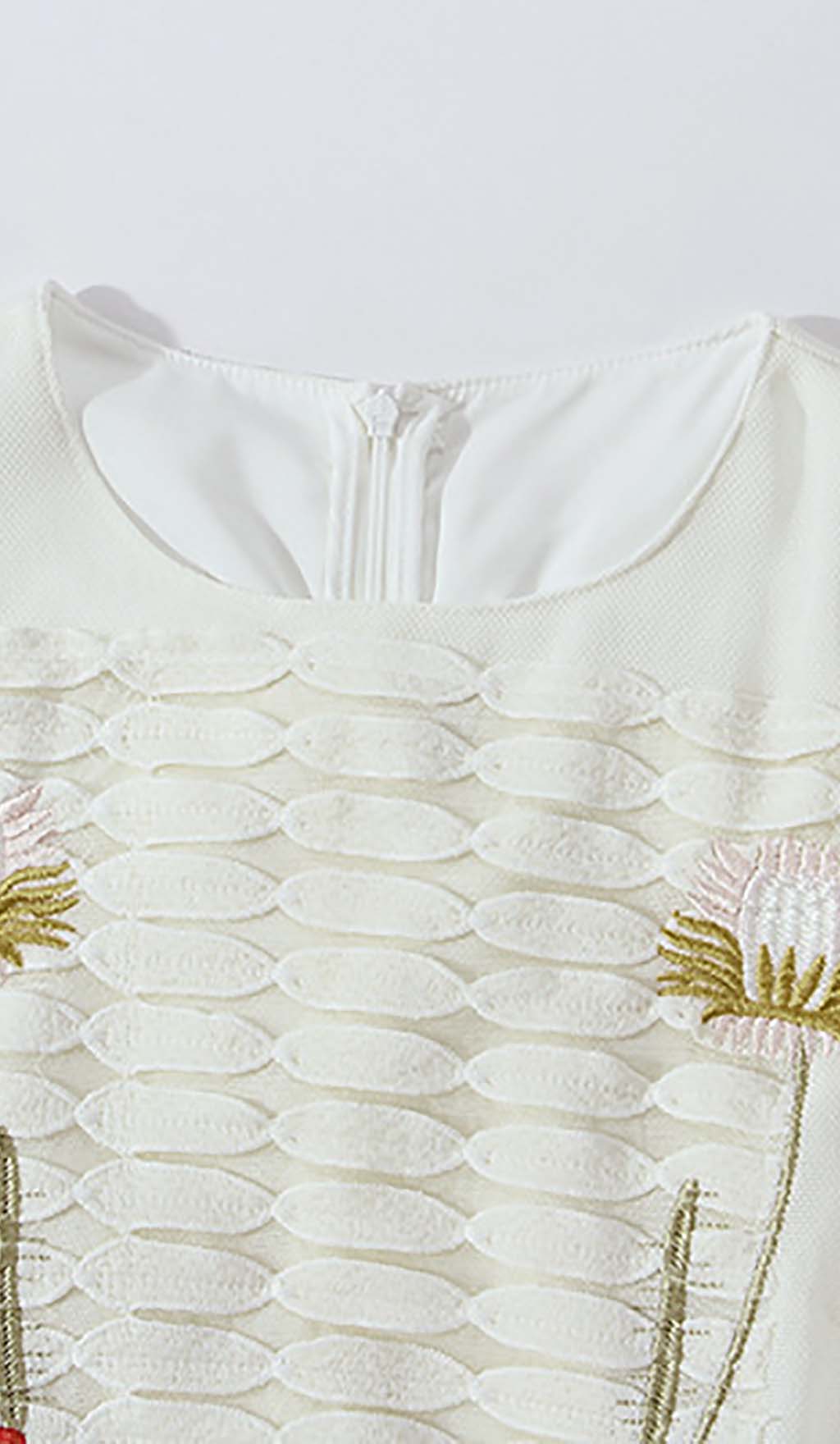 A-LINE SMOCKED WHITE MINI DRESS FOR PARTY