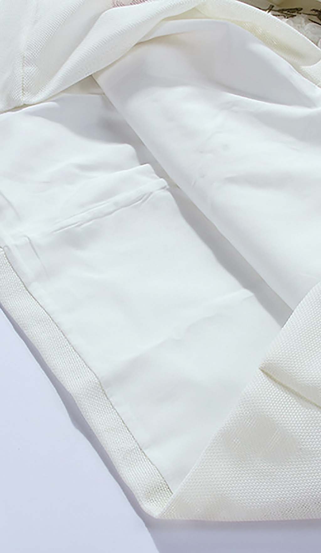 A-LINE SMOCKED WHITE MINI DRESS FOR PARTY