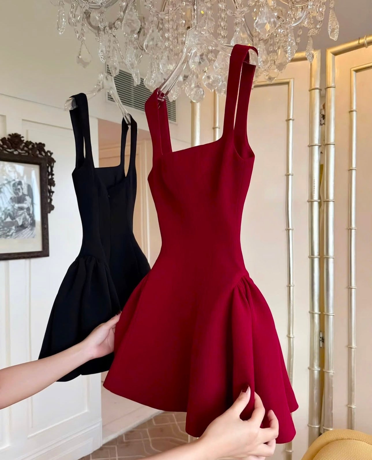 ANGELIE MINI DRESS FOR PARTY, A-LINE SILHOUETTE
