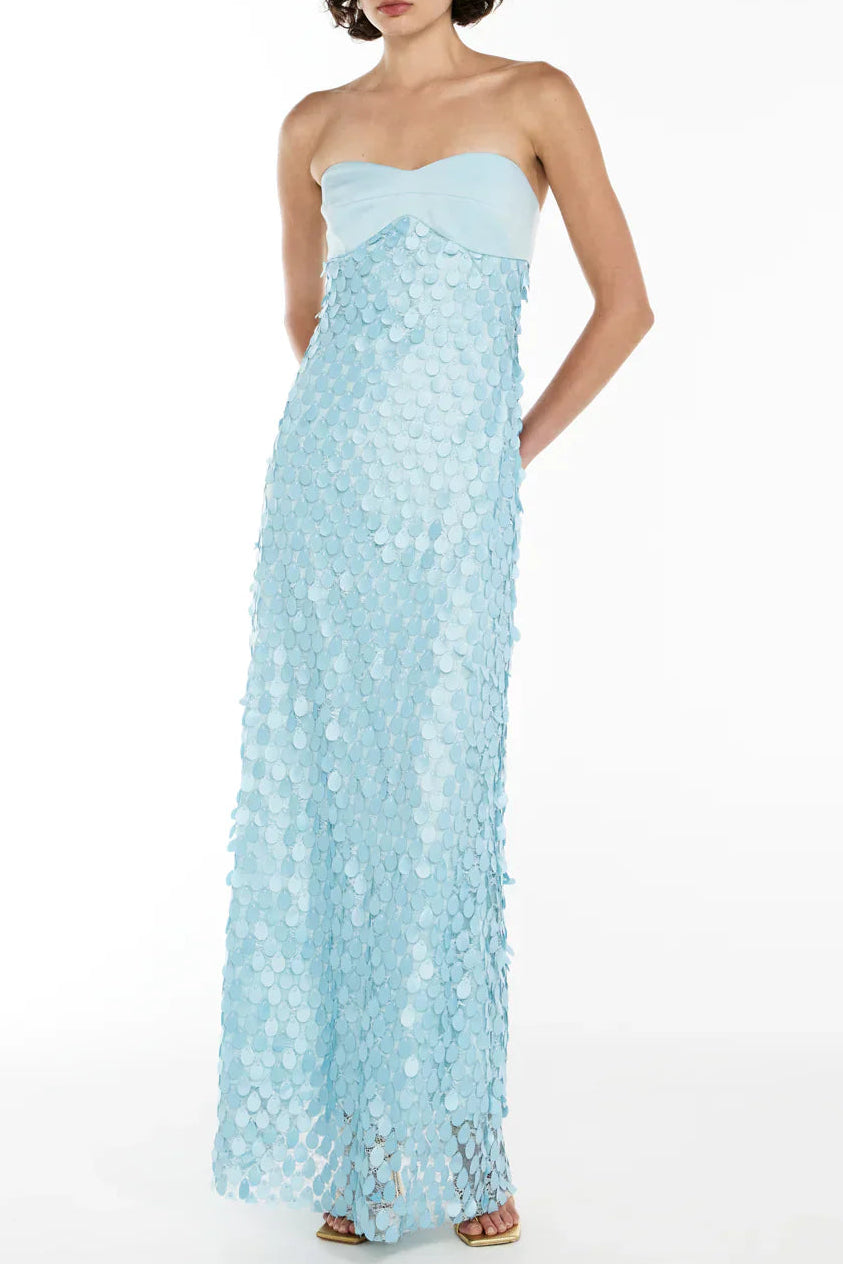 AC26C87F-7D99-42F7-9C4C-FD02FE7FF193 IRIS LACE SEQUIN BACKLESS MAXI DRESS - BLUE