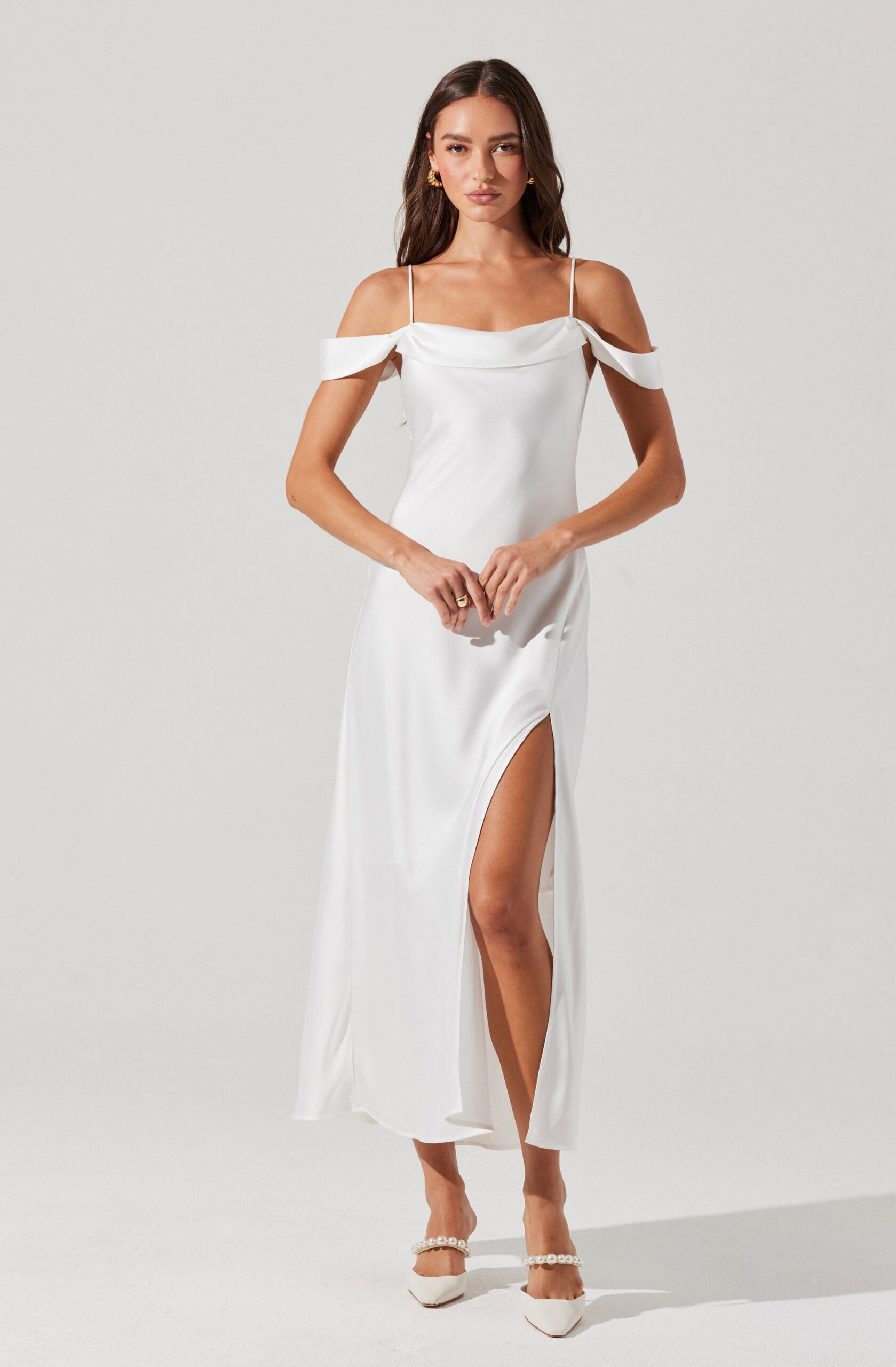 ACDR102078S_WHITE_6 KITURA COLD SHOULDER MIDI DRESS FOR EVENING PARTY