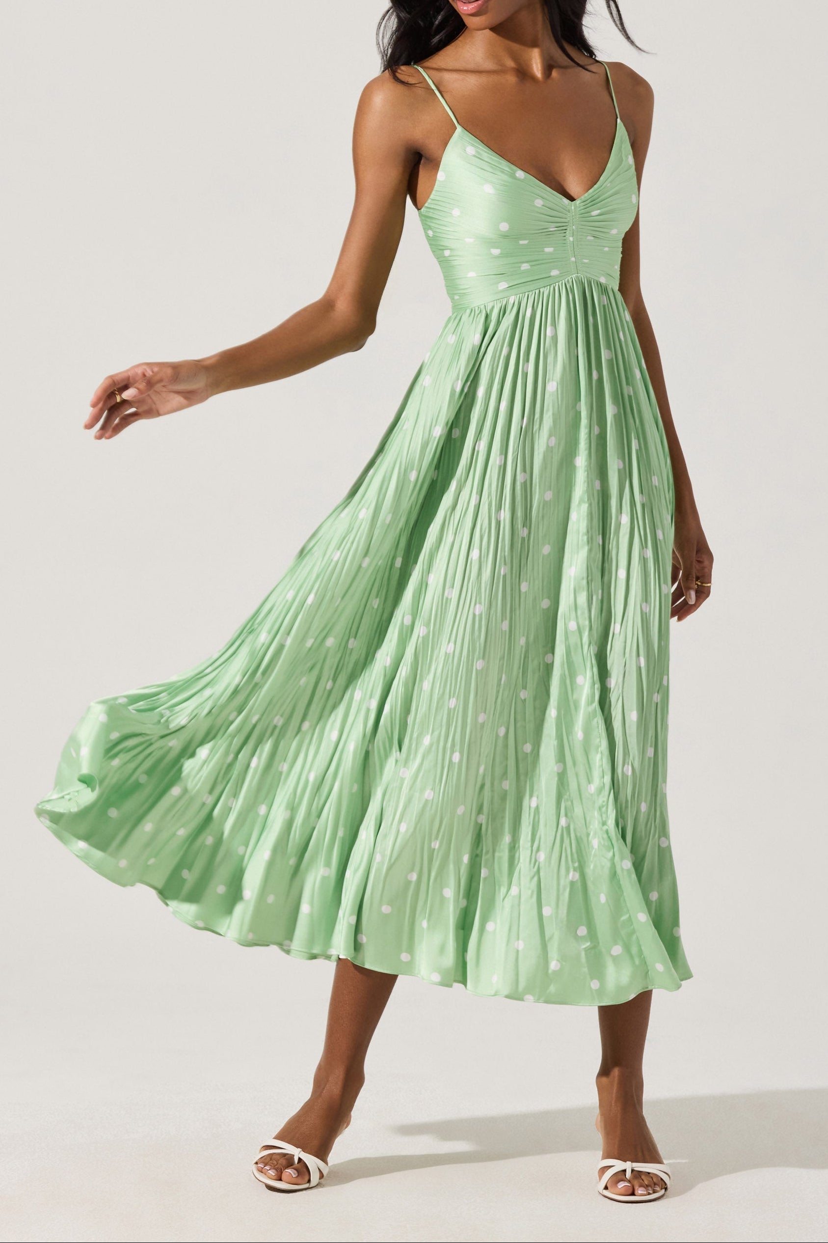 MAEVE PLEATED MIDI DRESS FOR WEDDING GUEST