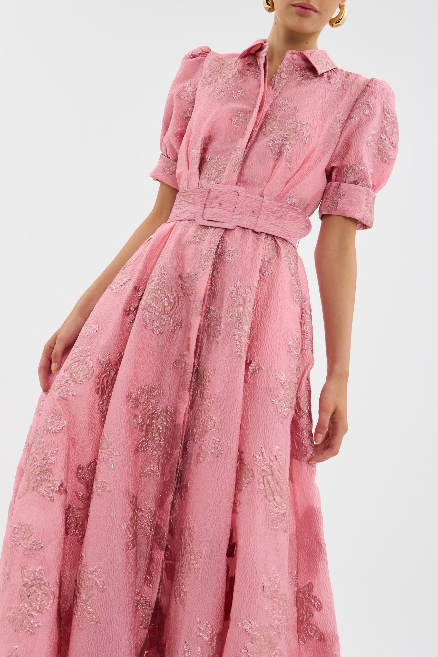 ANNETTE PINK FLORAL EMBELLISHED GOWN