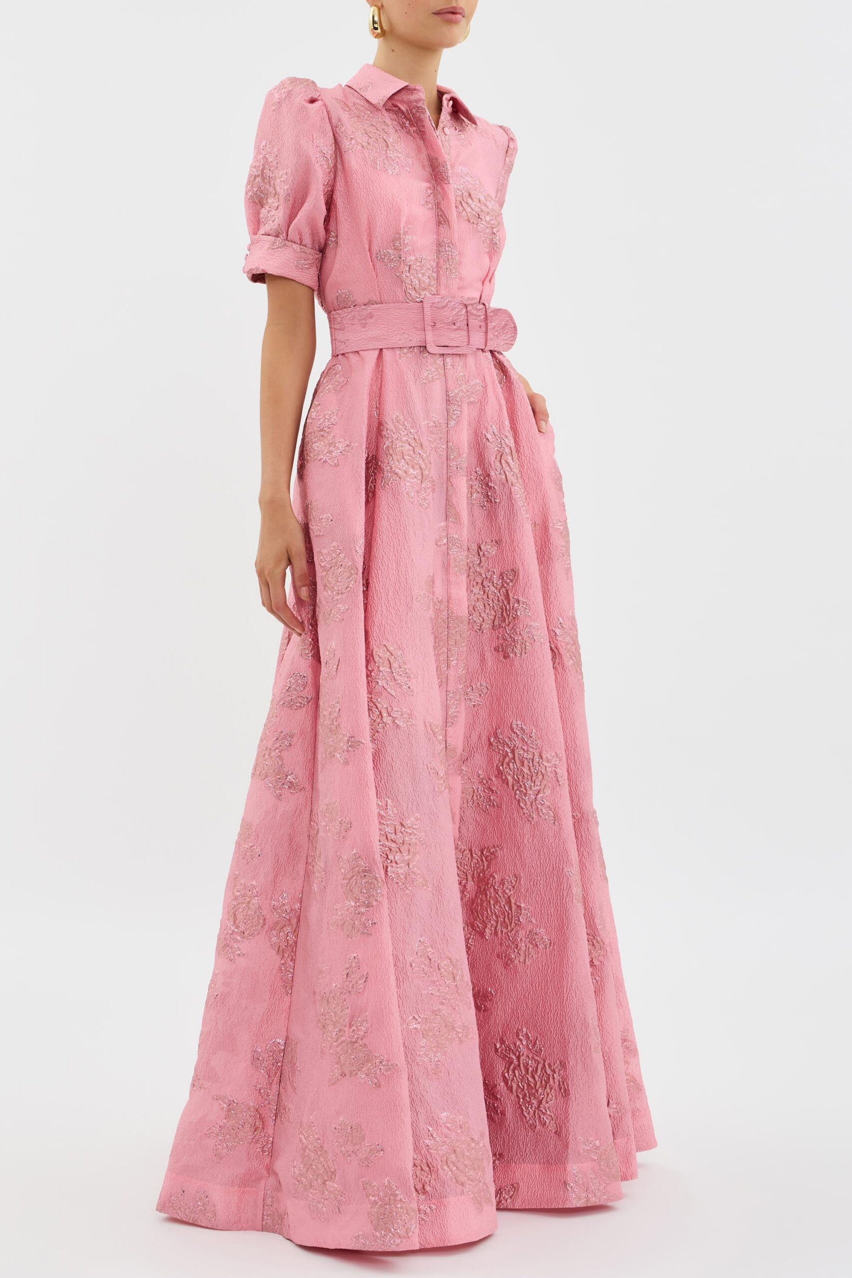 ANNETTE PINK FLORAL EMBELLISHED GOWN