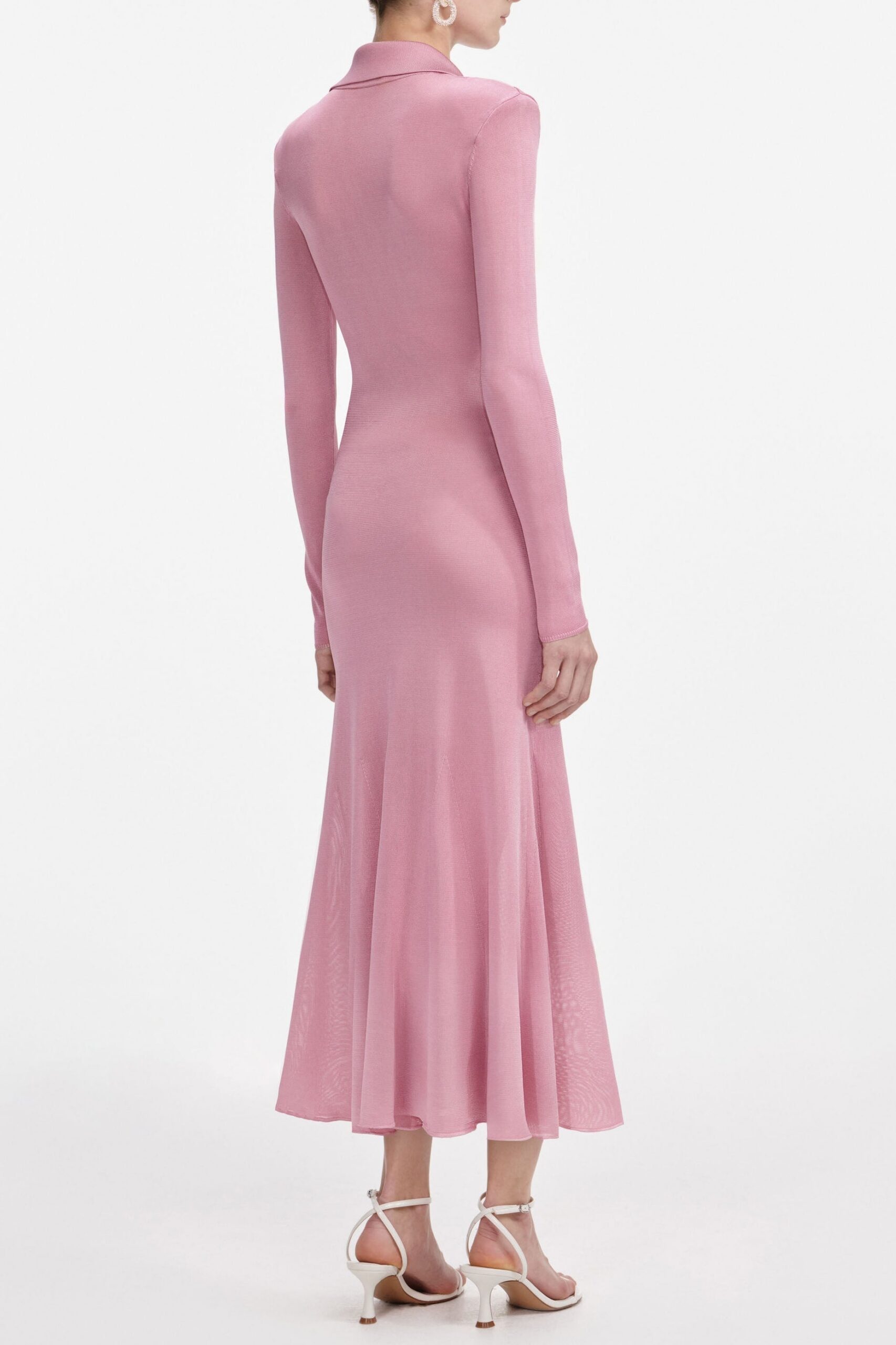 DOMINIC PINK KNIT MIDI DRESS, A-LINE, DATE NIGHT