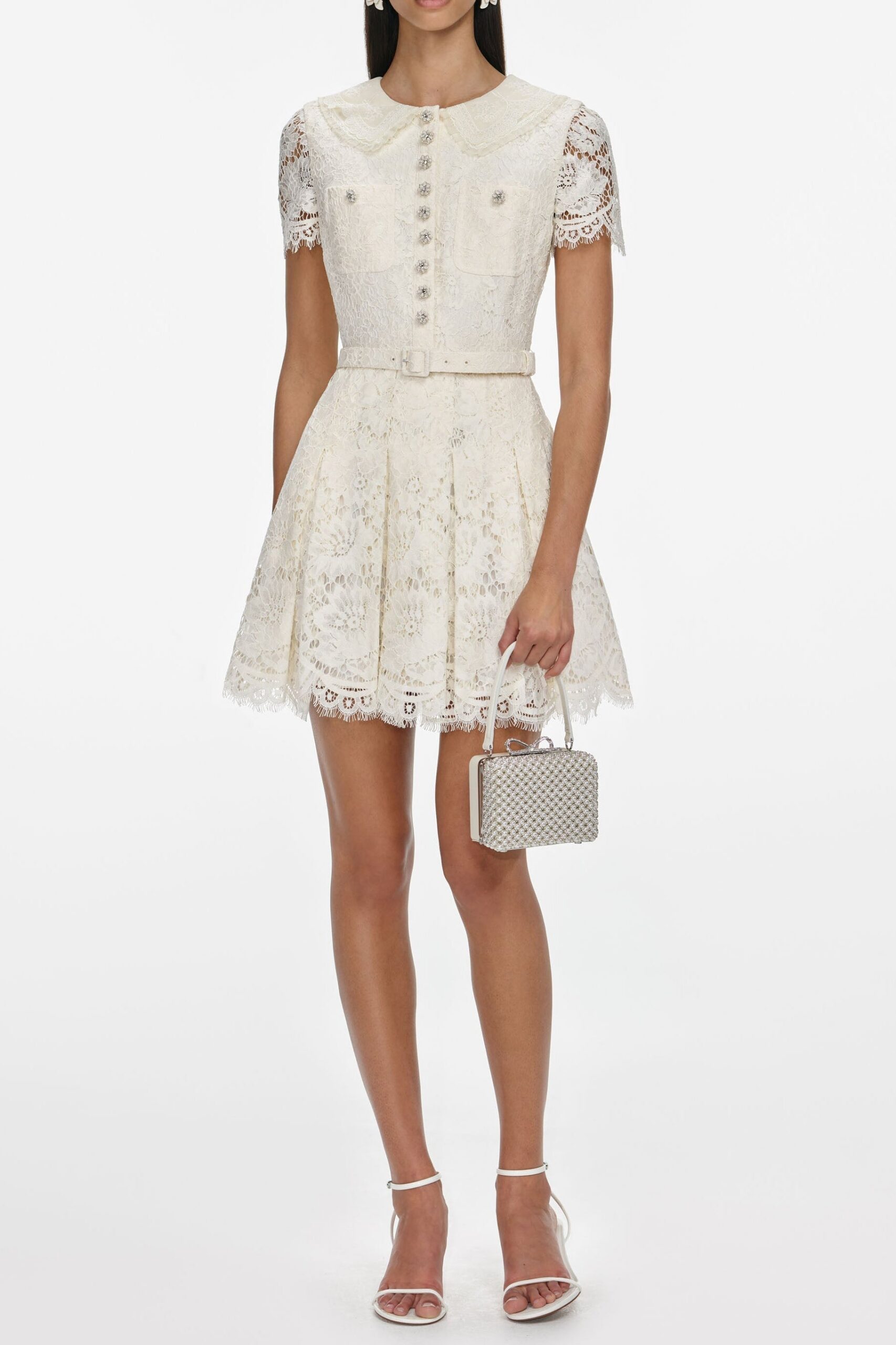 AW25-100S-C_1 QUINTINA CREAM LACE MINI DRESS FOR WEDDING