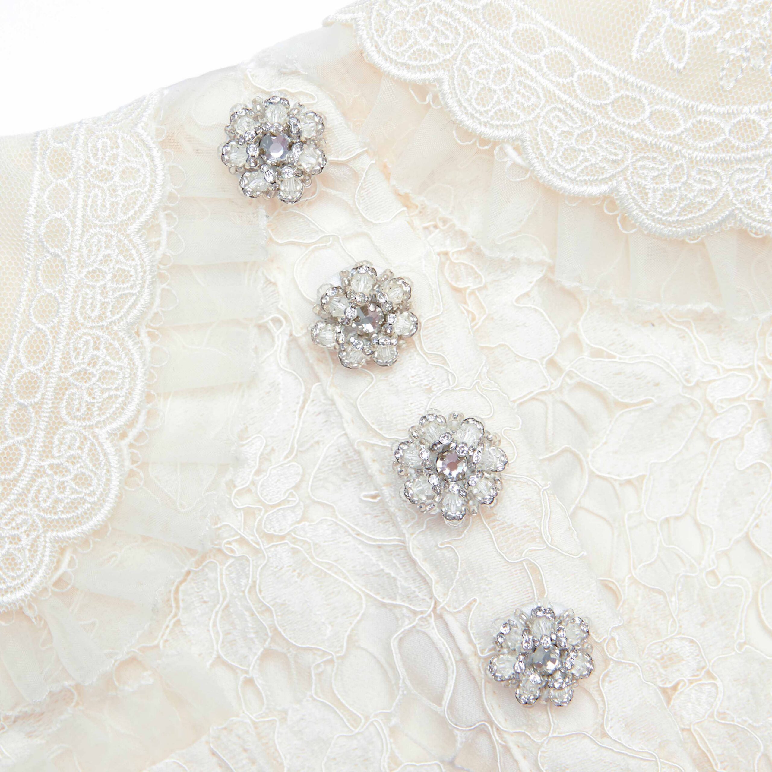 QUINTINA CREAM LACE MINI DRESS FOR WEDDING