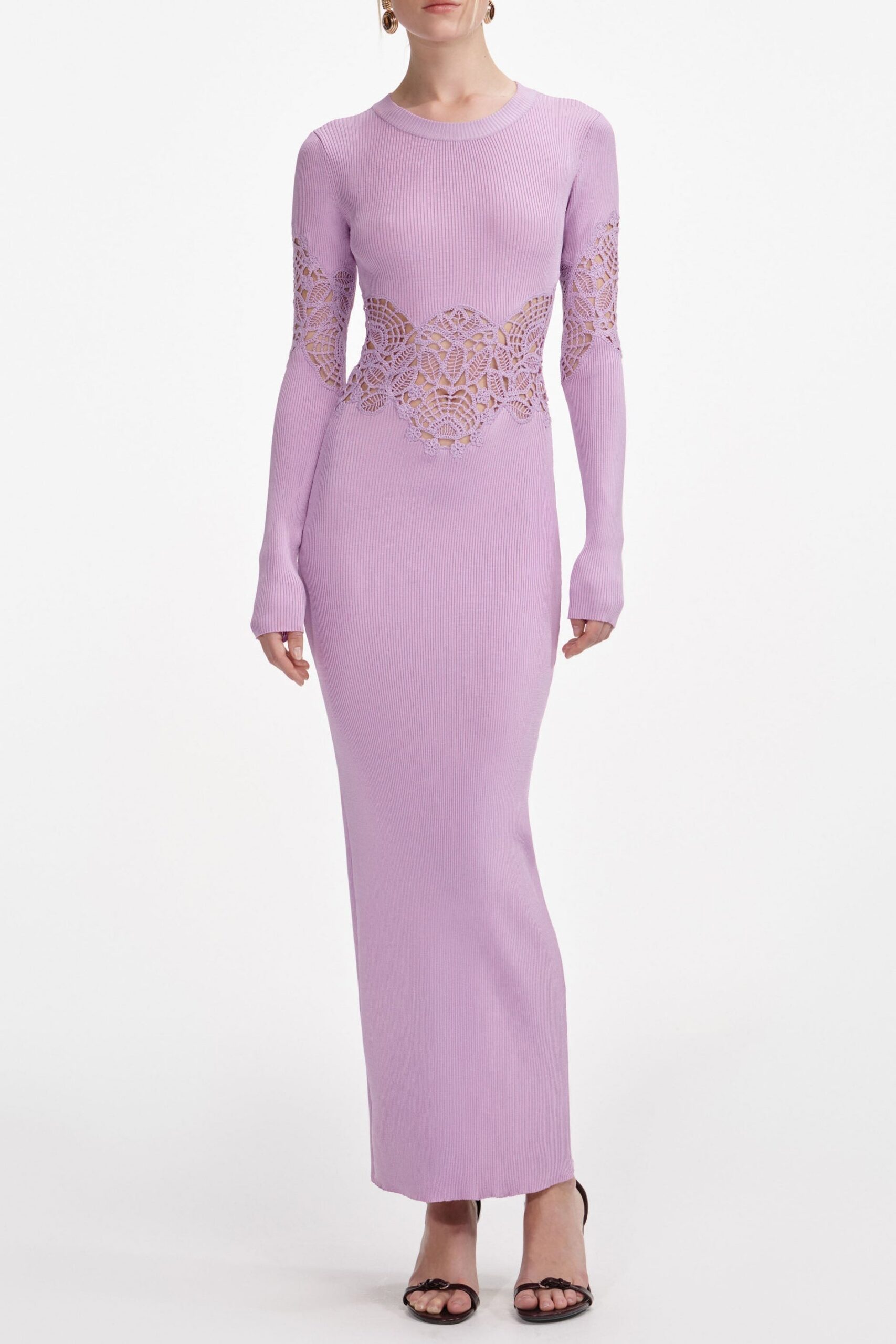 BLANCHE PINK CUT OUT KNIT MAXI DRESS