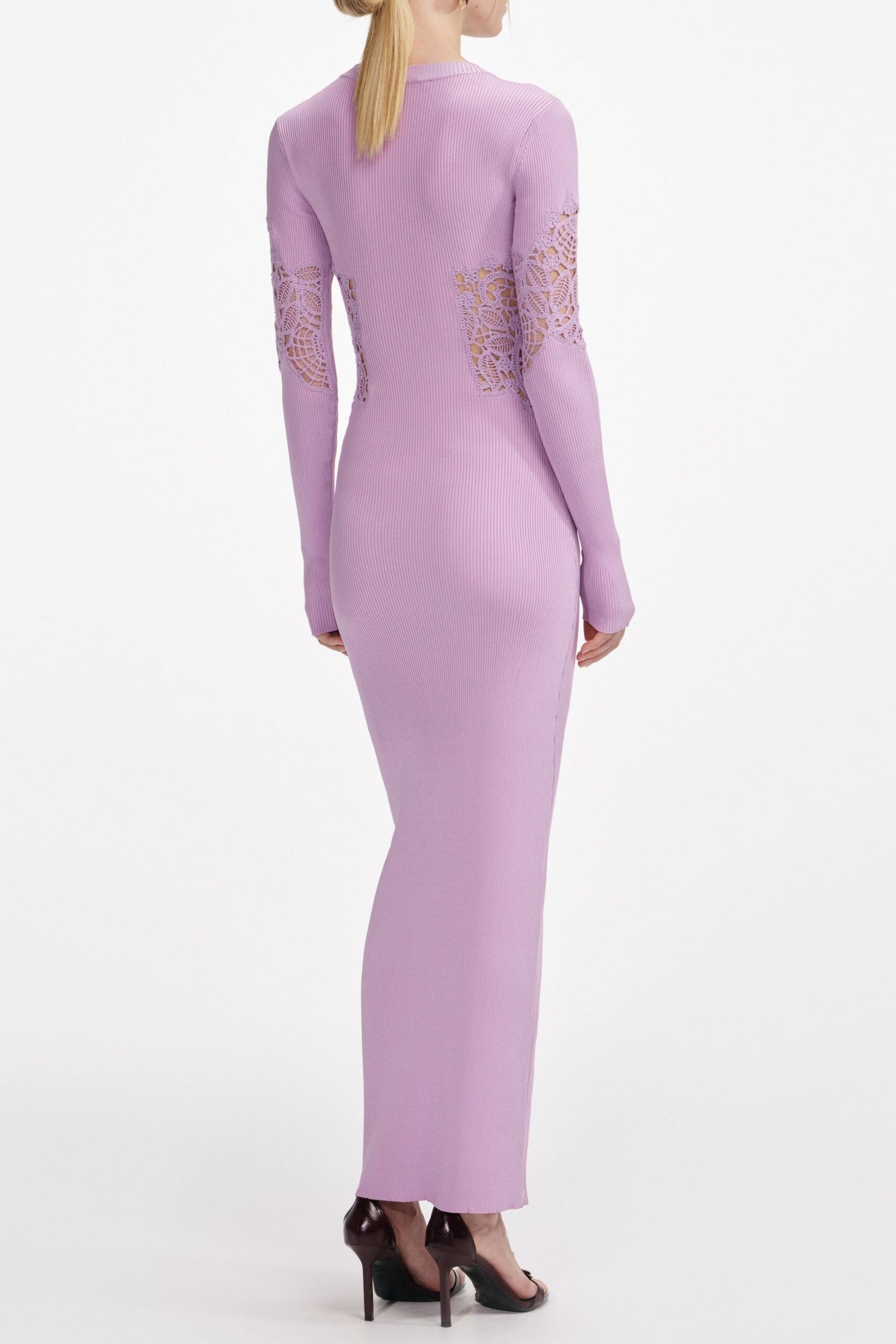 BLANCHE PINK CUT OUT KNIT MAXI DRESS
