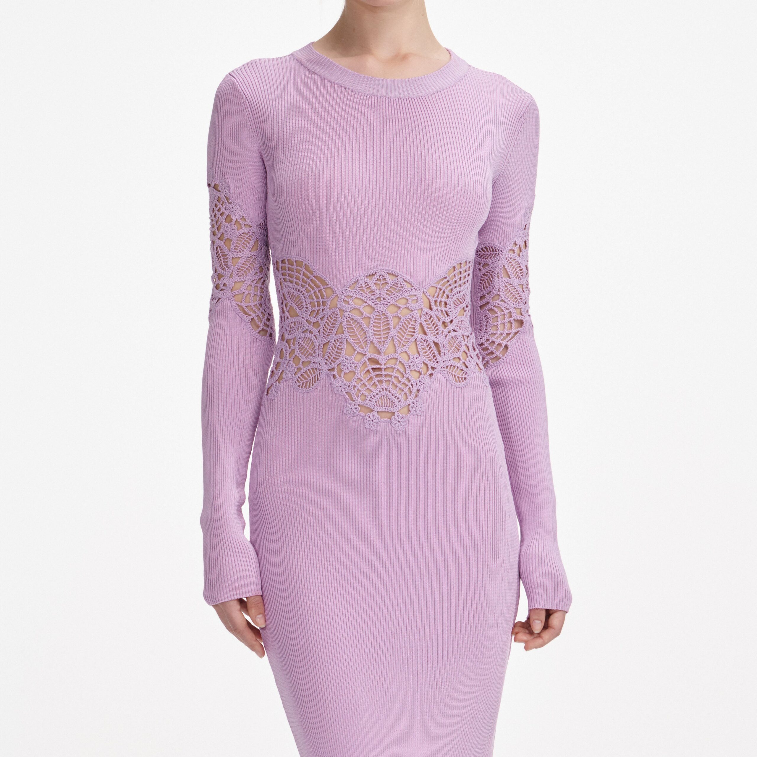 BLANCHE PINK CUT OUT KNIT MAXI DRESS