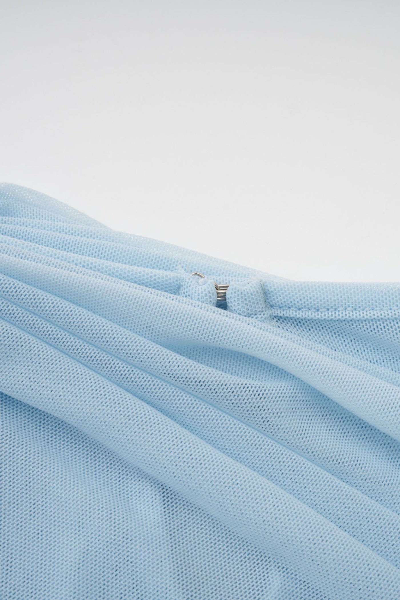 ASYMMETRIC DRAPED MAXI DRESS - BABY BLUE