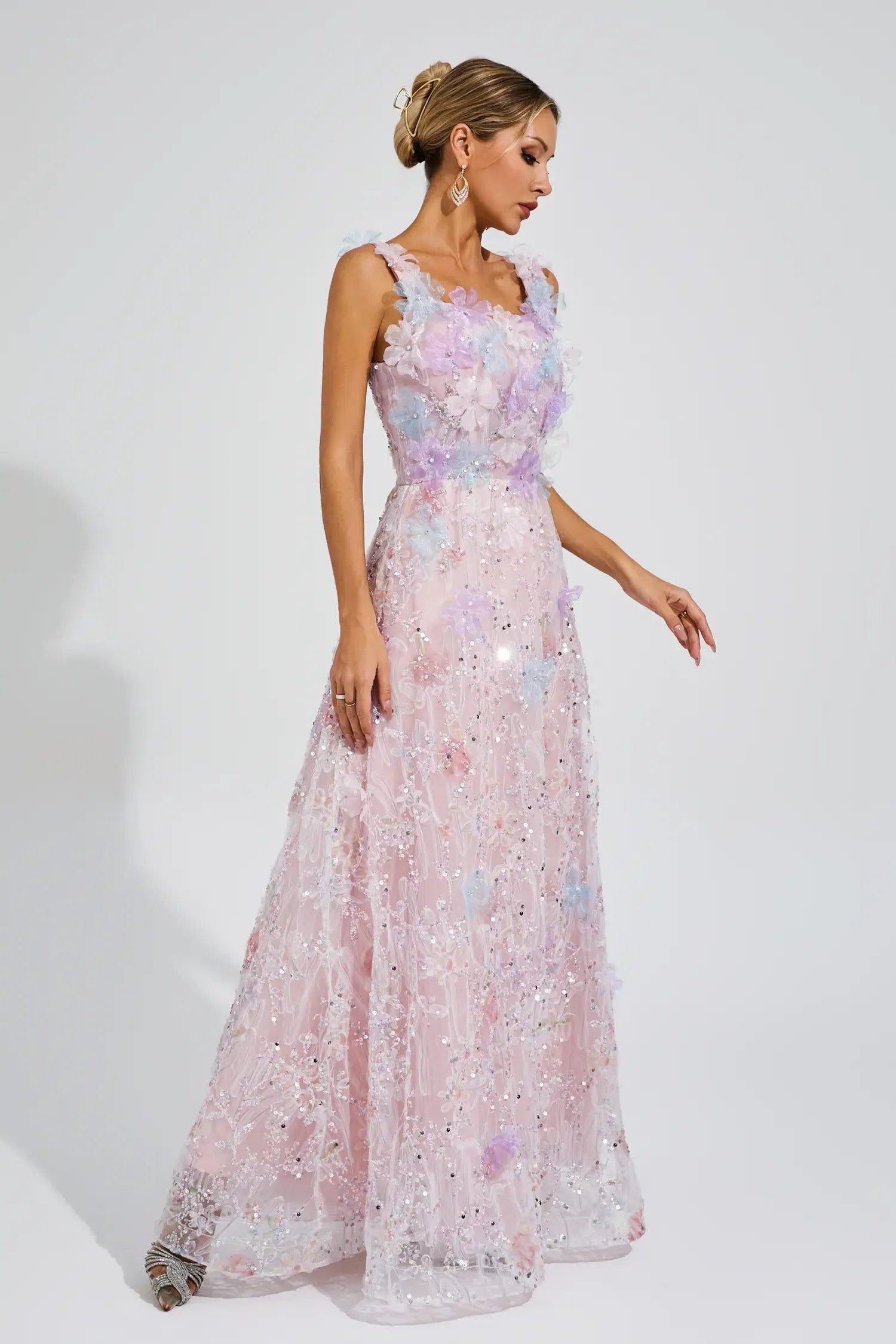 JANELLE MAXI DRESS, ELEGANT A-LINE COCKTAIL GOWN