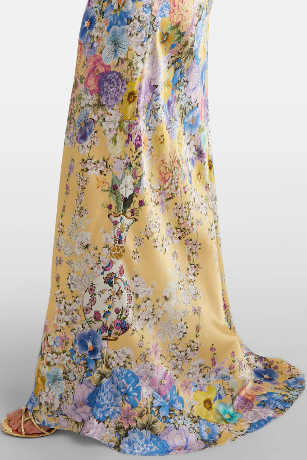 AETHER FLORAL RUFFLE MAXI DRESS FOR WEDDING GUEST