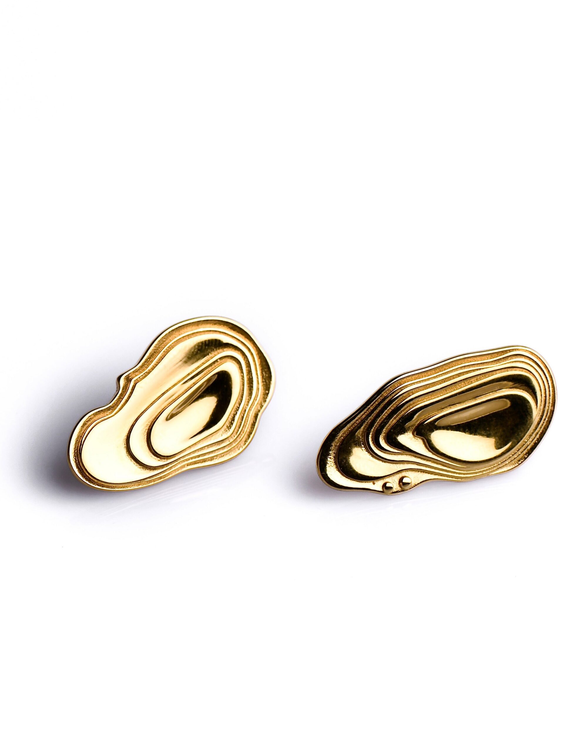 GOLD PLATED ACACIA DROP EARRINGS WATERPROOF