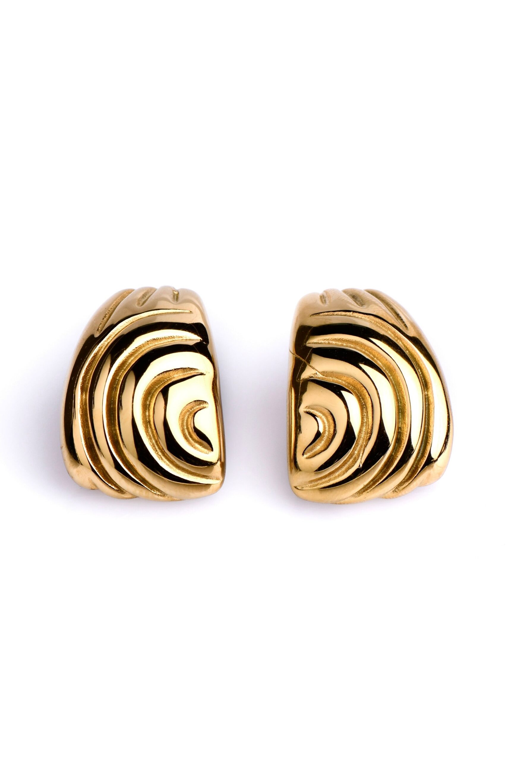 18K GOLD PLATED ANGELICA HOOP EARRINGS FOR WOMEN