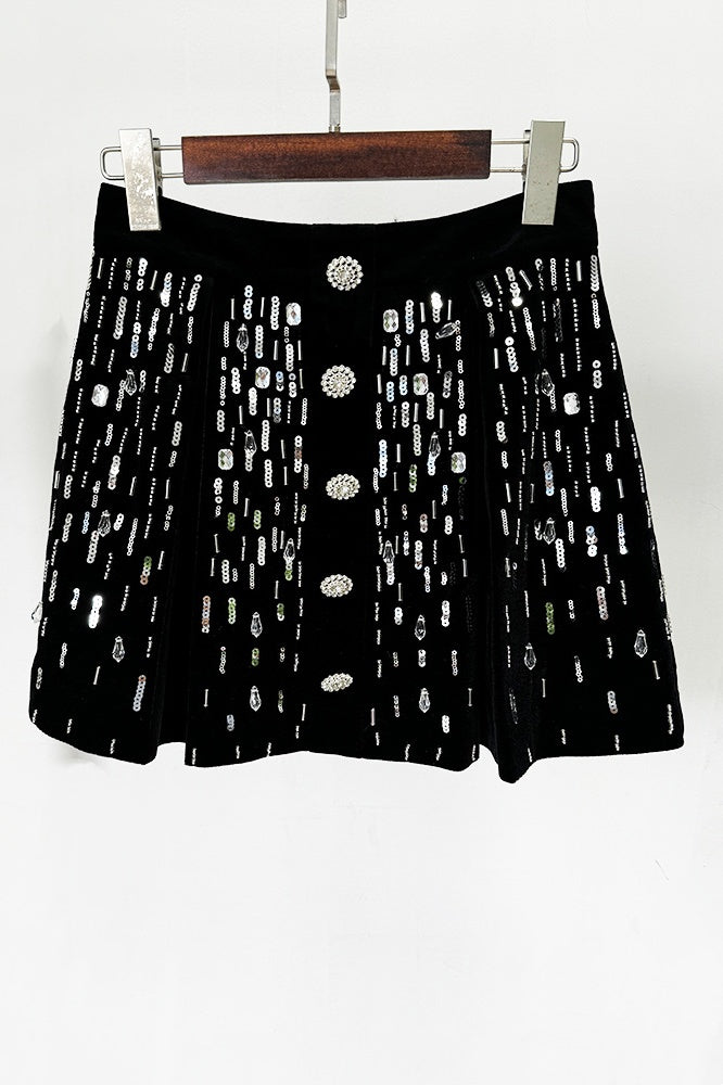 AILKA SEQUIN VELVET SET FOR EVENING PARTY