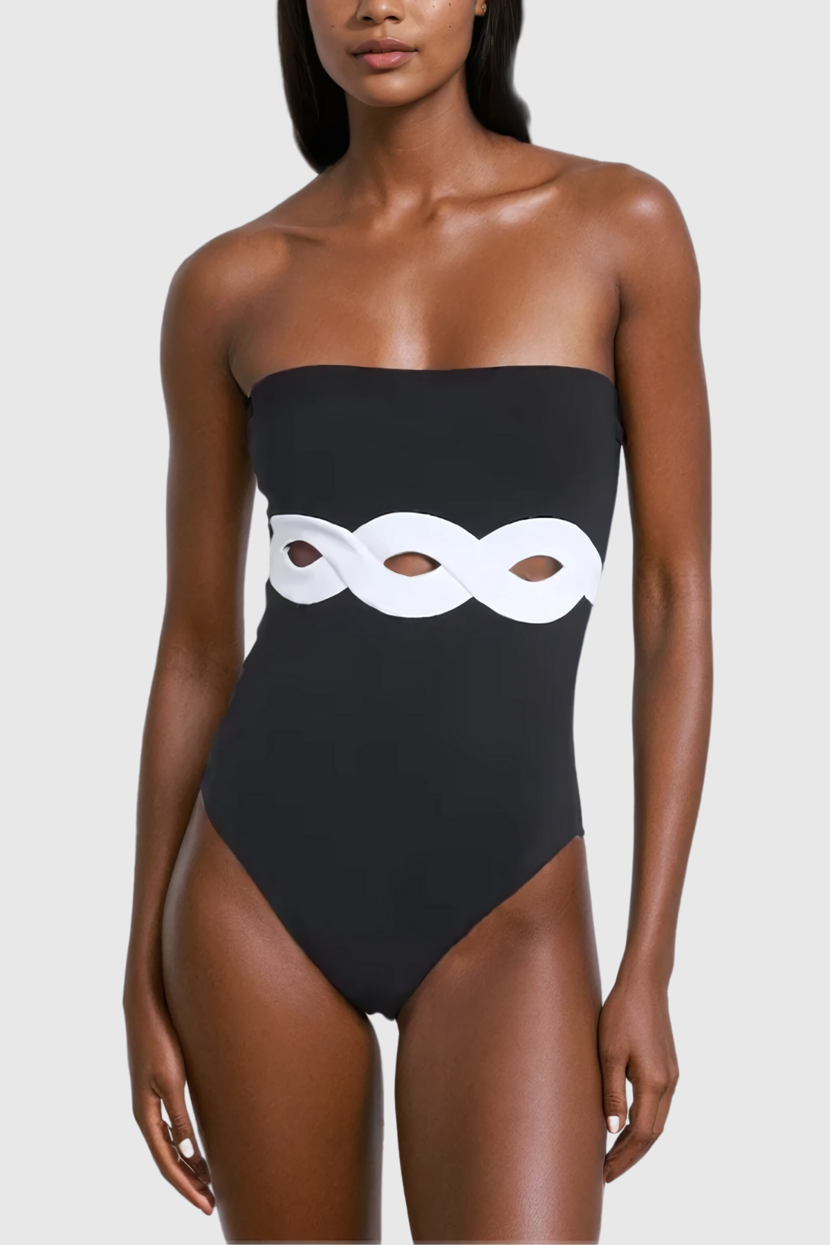 AlexeyStraplessCutoutOnePieceSwimsuit_1 ODELETTE STRAPLESS CUTOUT ONE-PIECE SWIMSUIT