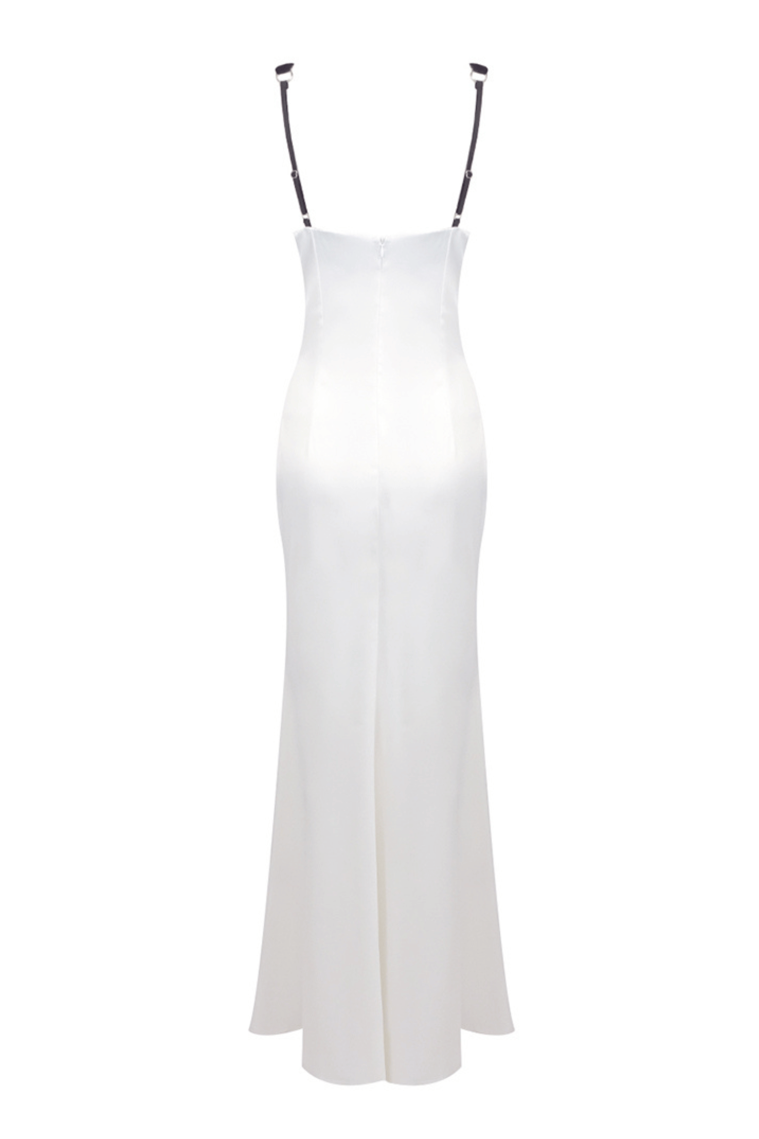 ALFREDO WHITE VELVET CUTOUT MAXI DRESS