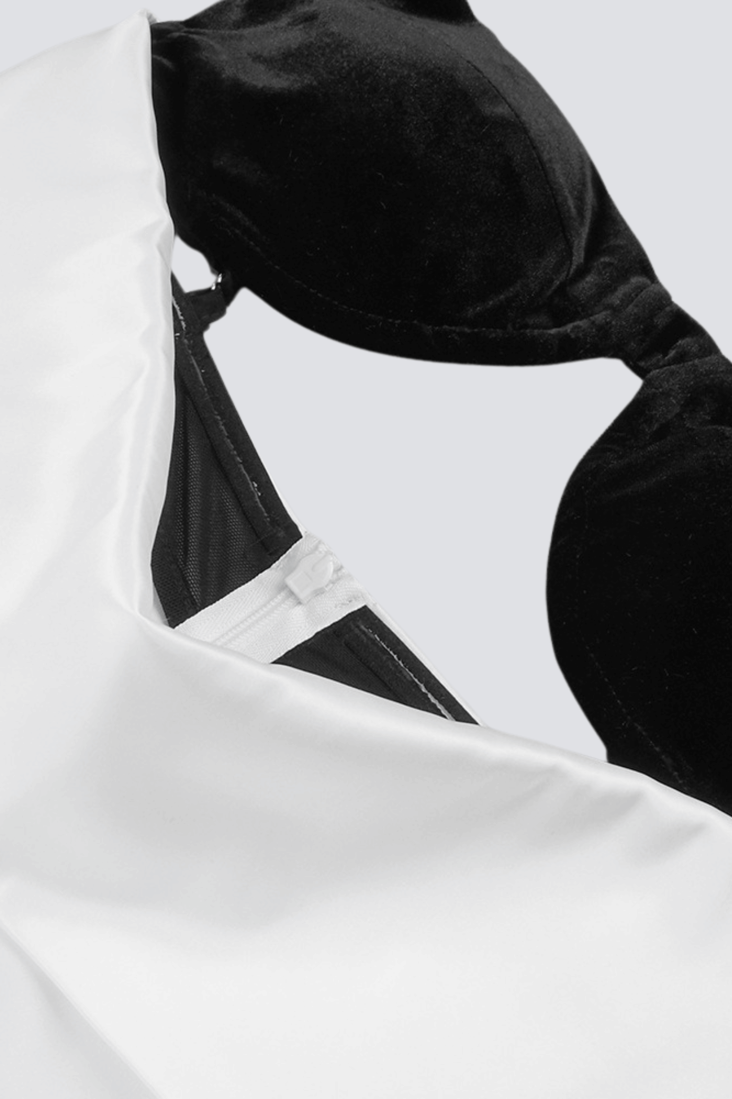 ALFREDO WHITE VELVET CUTOUT MAXI DRESS