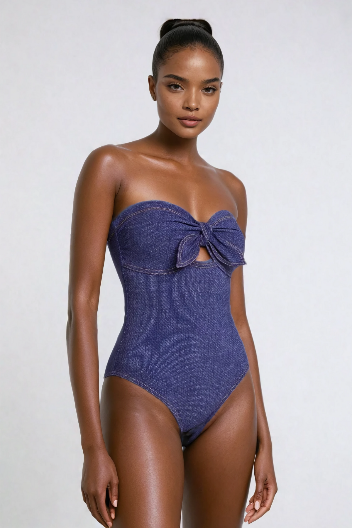 MICHELLE STRAPLESS CUTOUT BODYCON SWIMSUIT