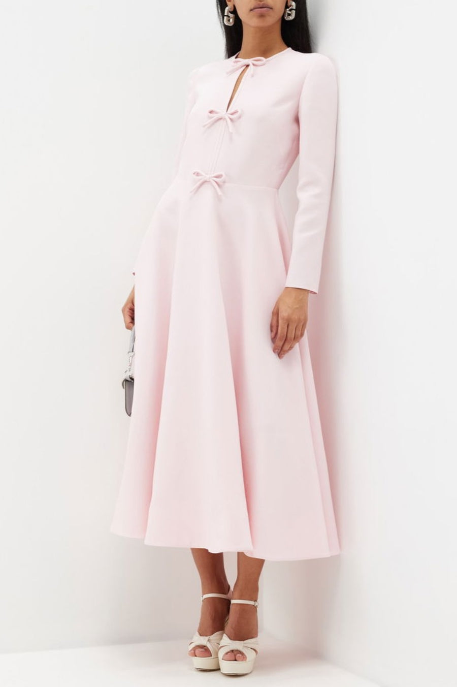 ALVAIA BOW MAXI DRESS | LONG SLEEVE EVENING GOWN