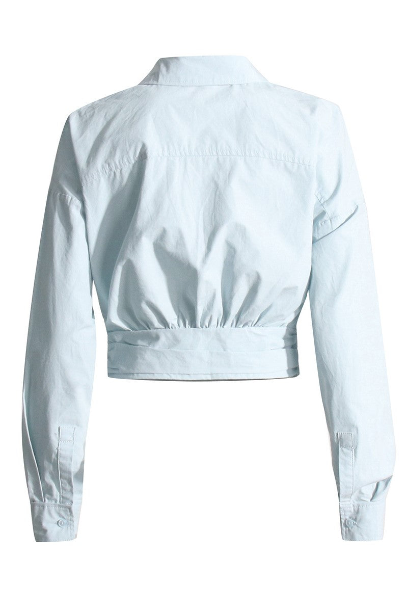 AMIRA ASYMMETRIC TOP, BLUE, OFFICE WEAR, MODERN SILHOUETTE