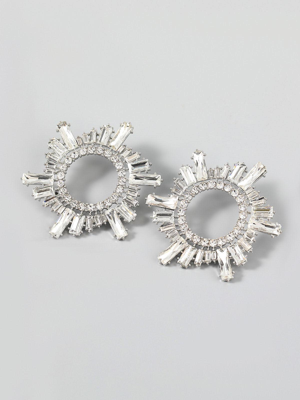 ANISA CRYSTAL HOOP EARRINGS FOR WEDDING