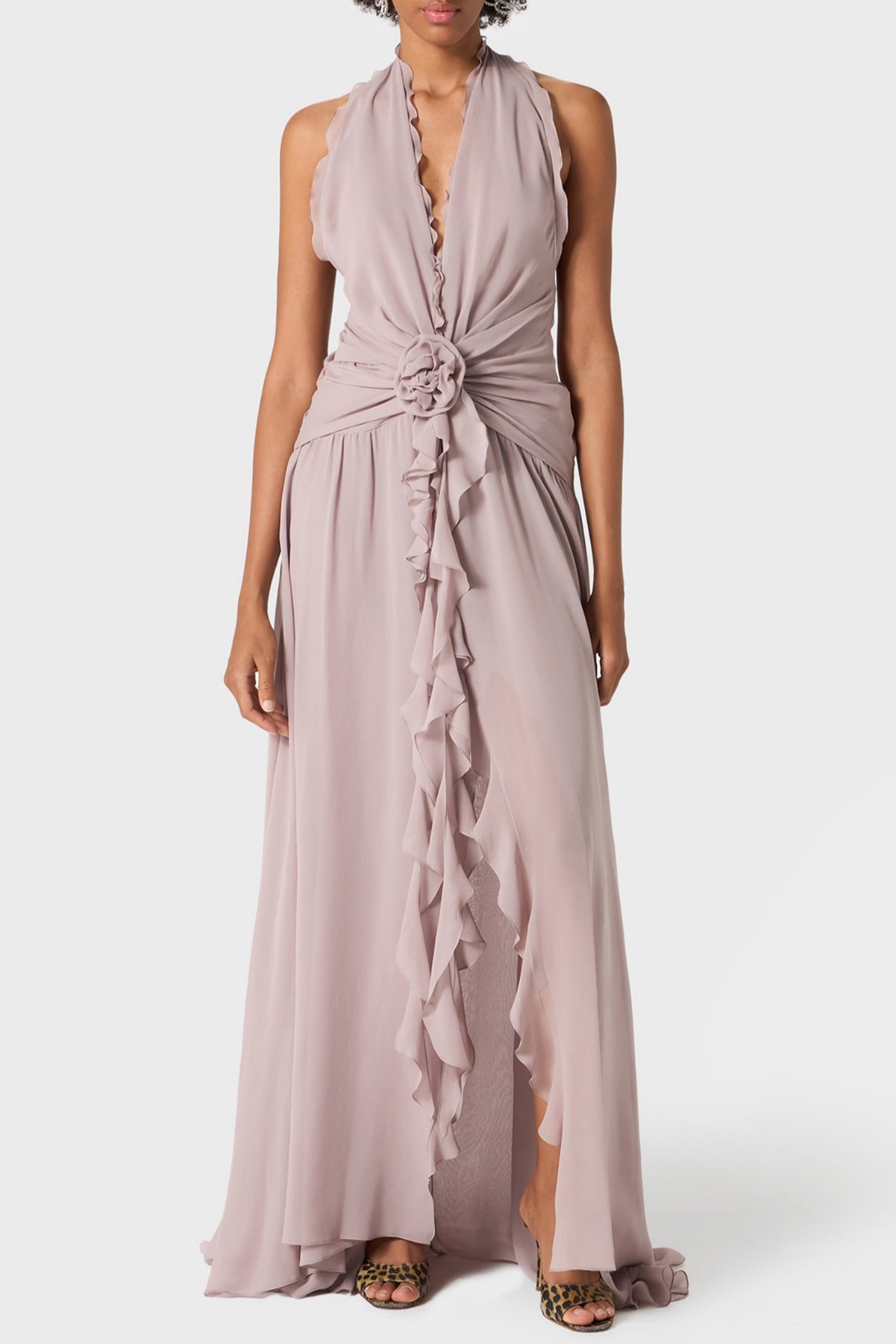 AonaverFloralRuffleHalterMaxiDress-Purple_3 AONAVER PURPLE FLORAL RUFFLE HALTER MAXI DRESS