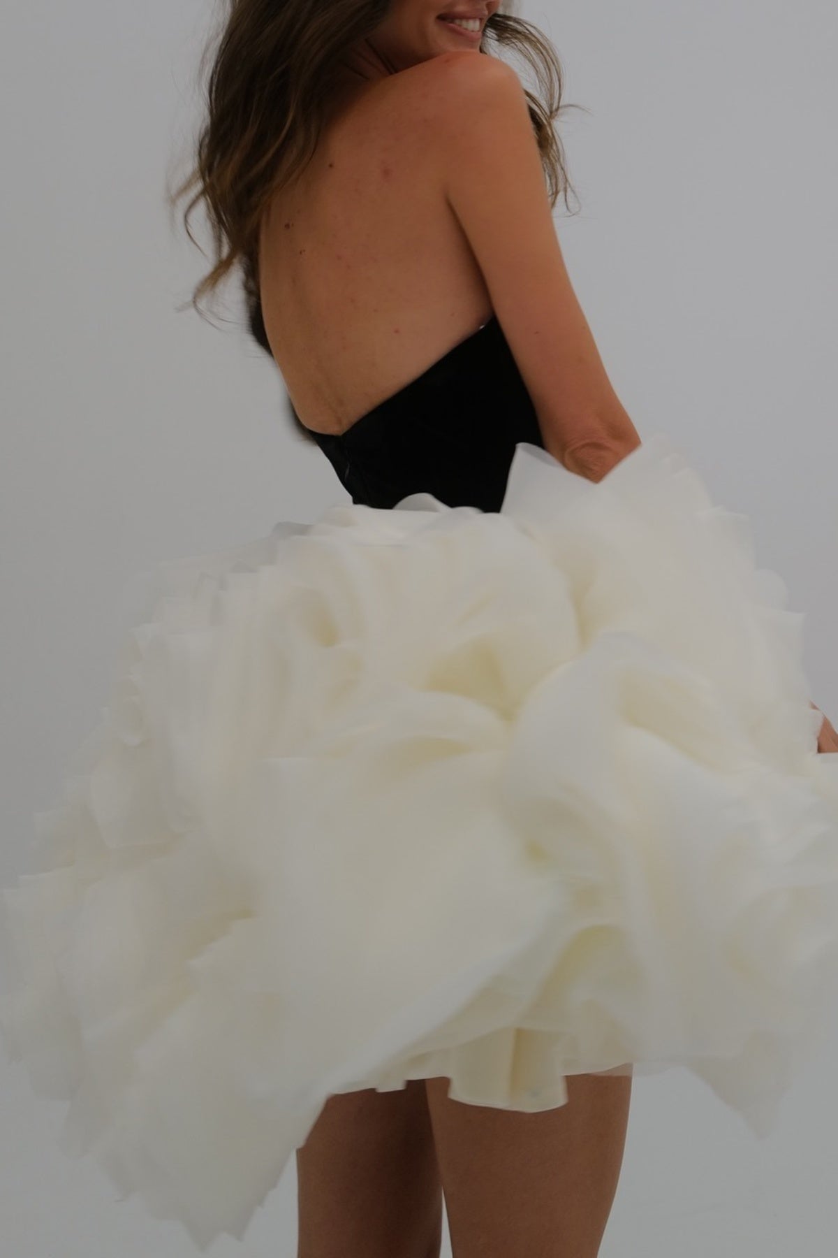 ARCHKI RUCHED STRAPLESS MINI DRESS, COCKTAIL