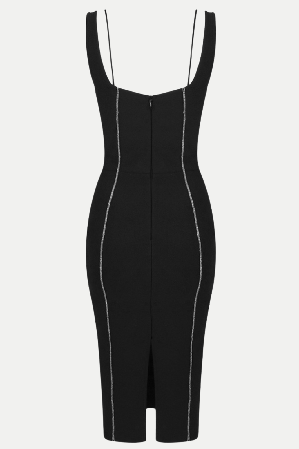 ARTEMIS SPARKLY CUTOUT MIDI BANDAGE DRESS