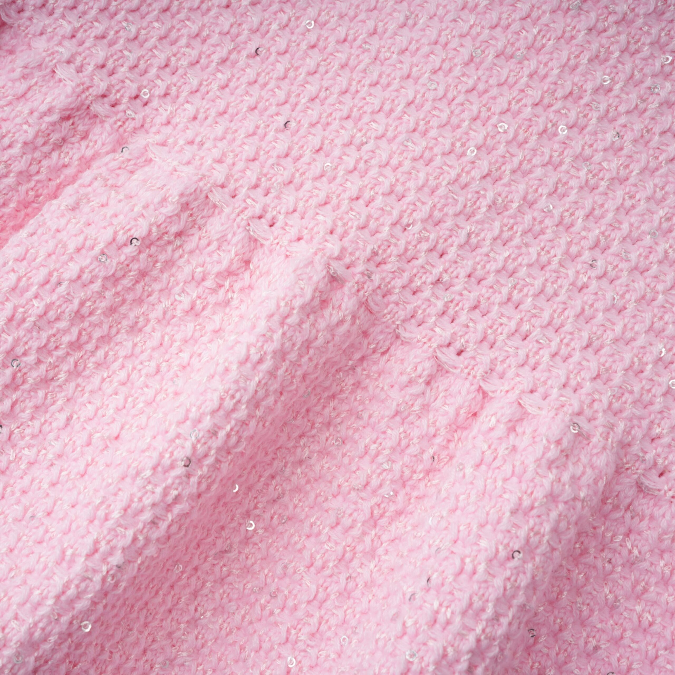 SHIRLEY SEQUINED KNIT SET, PINK COCKTAIL PARTY