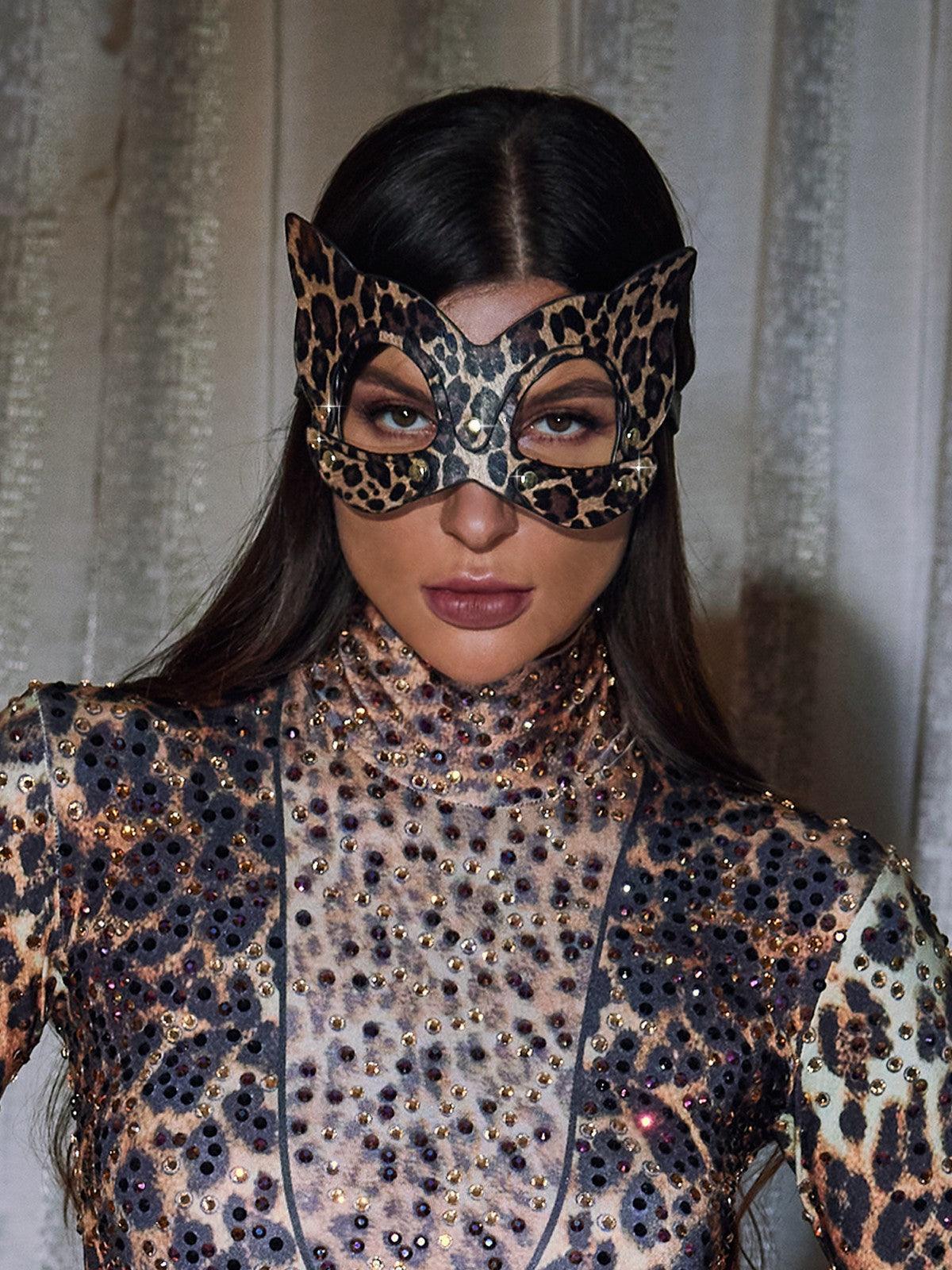 ASHUR LEOPARD CAT MASK COSTUME PARTY