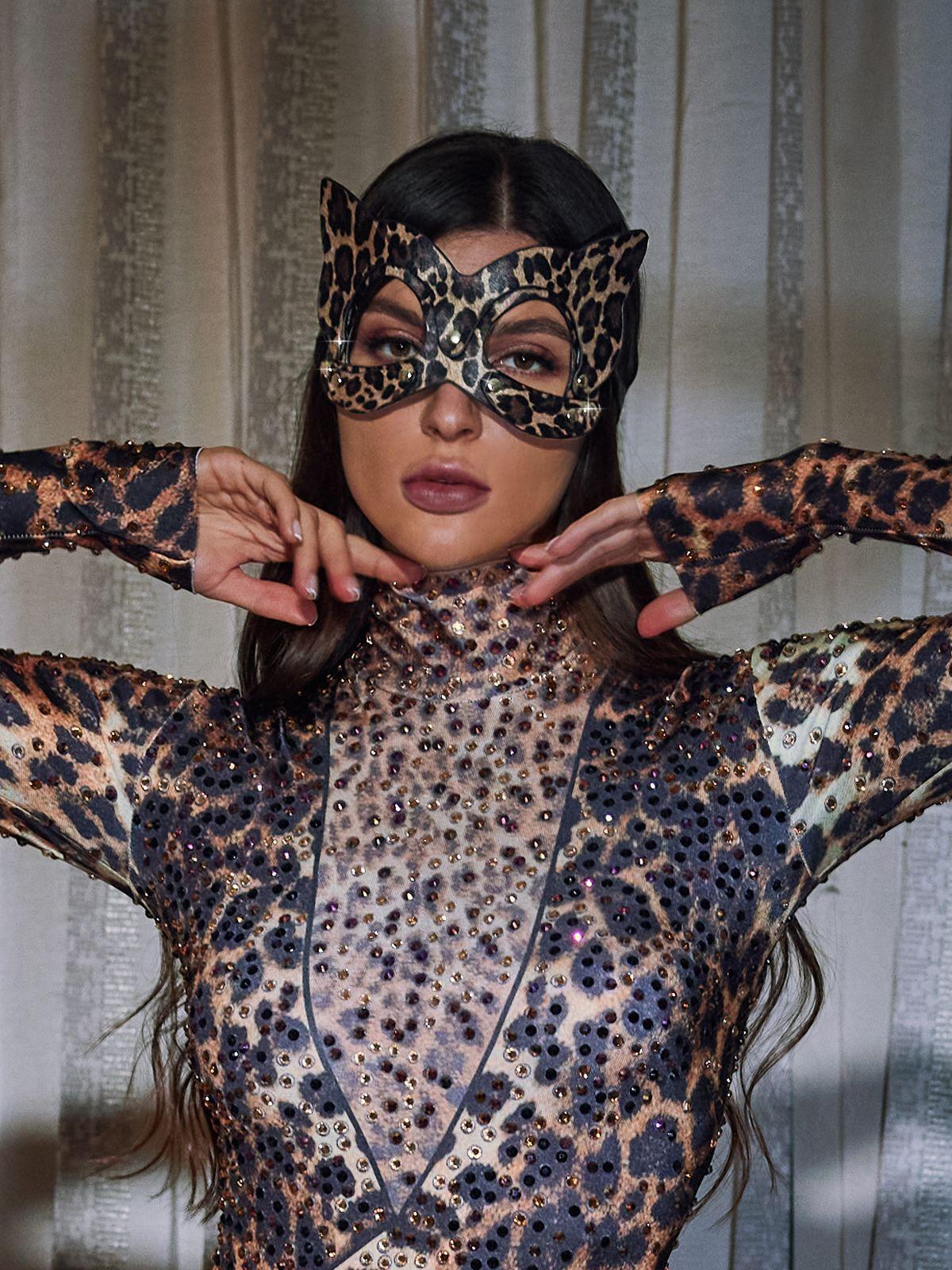 ASHUR LEOPARD CAT MASK COSTUME PARTY