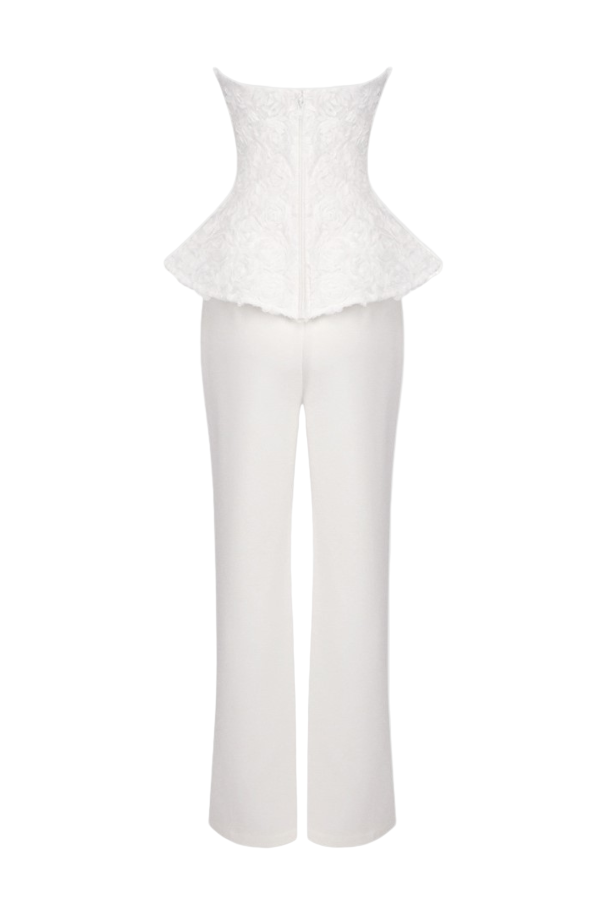 AshuraFloralCorset_PantsSet_7 GEORGIA 3D FLOWER TOP & PANTS SET WHITE WEDDING GUEST