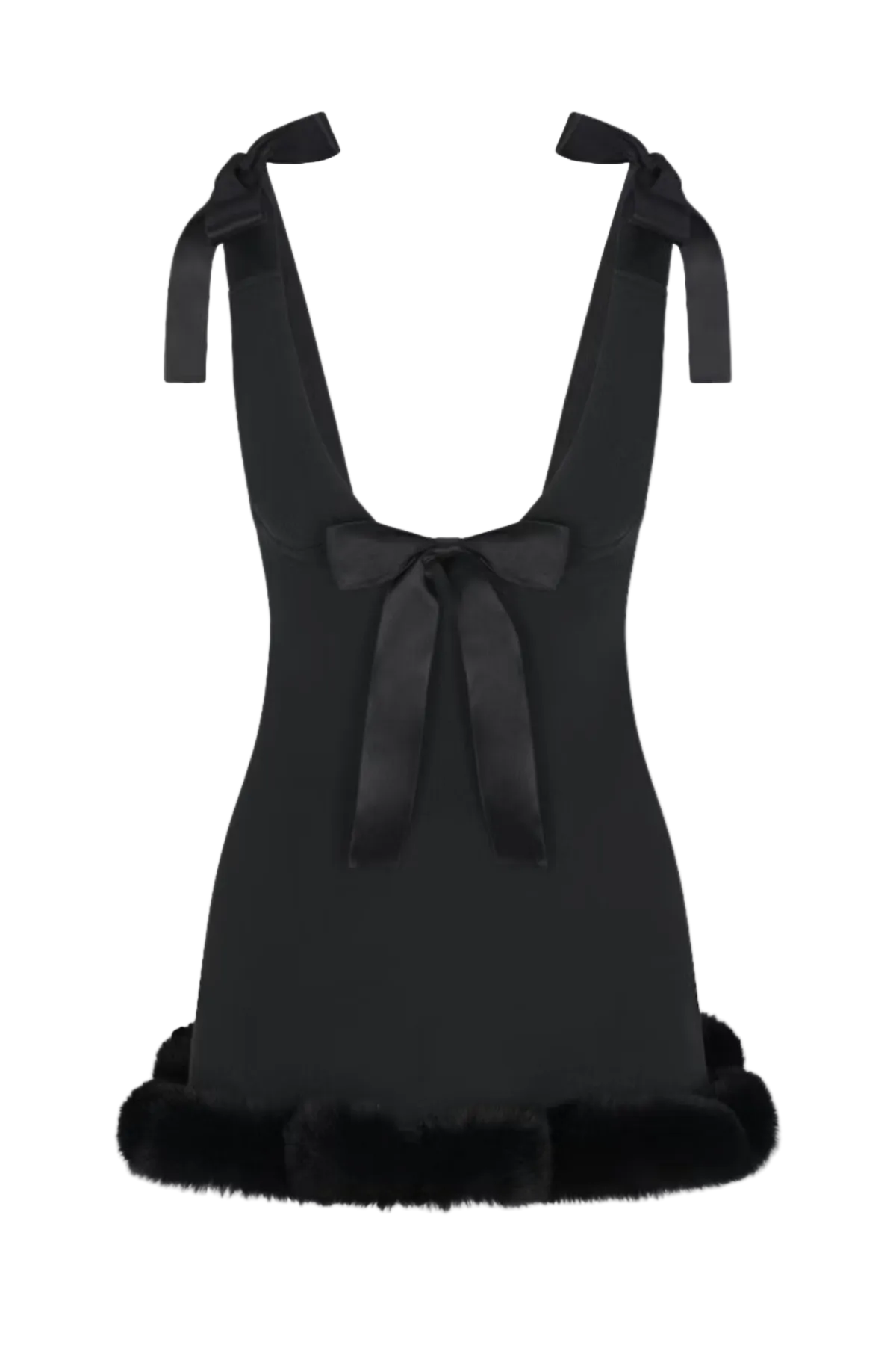 ATALANTA BOW MINI DRESS BLACK - COCKTAIL PARTY