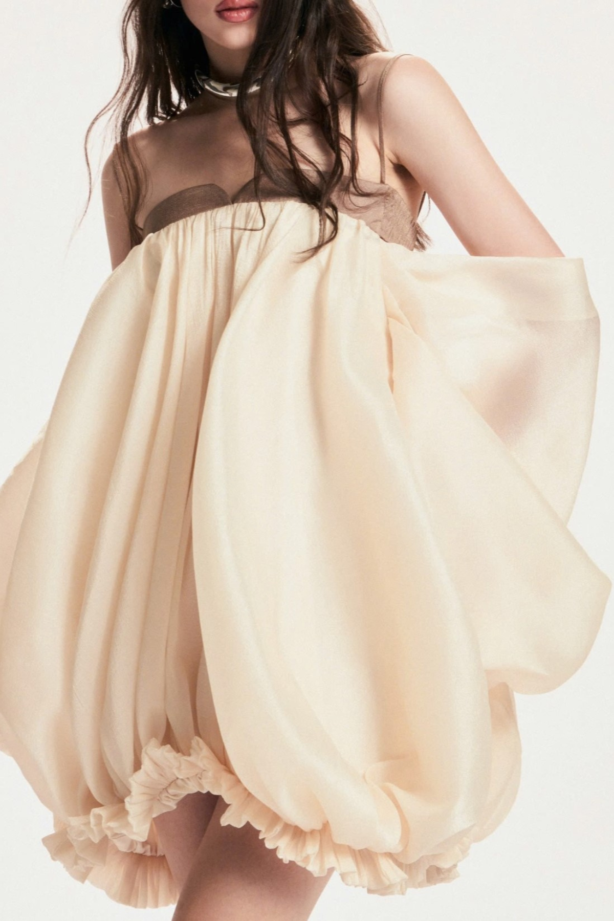 ATTICA OFF-SHOULDER RUCHED PUFF MINI DRESS