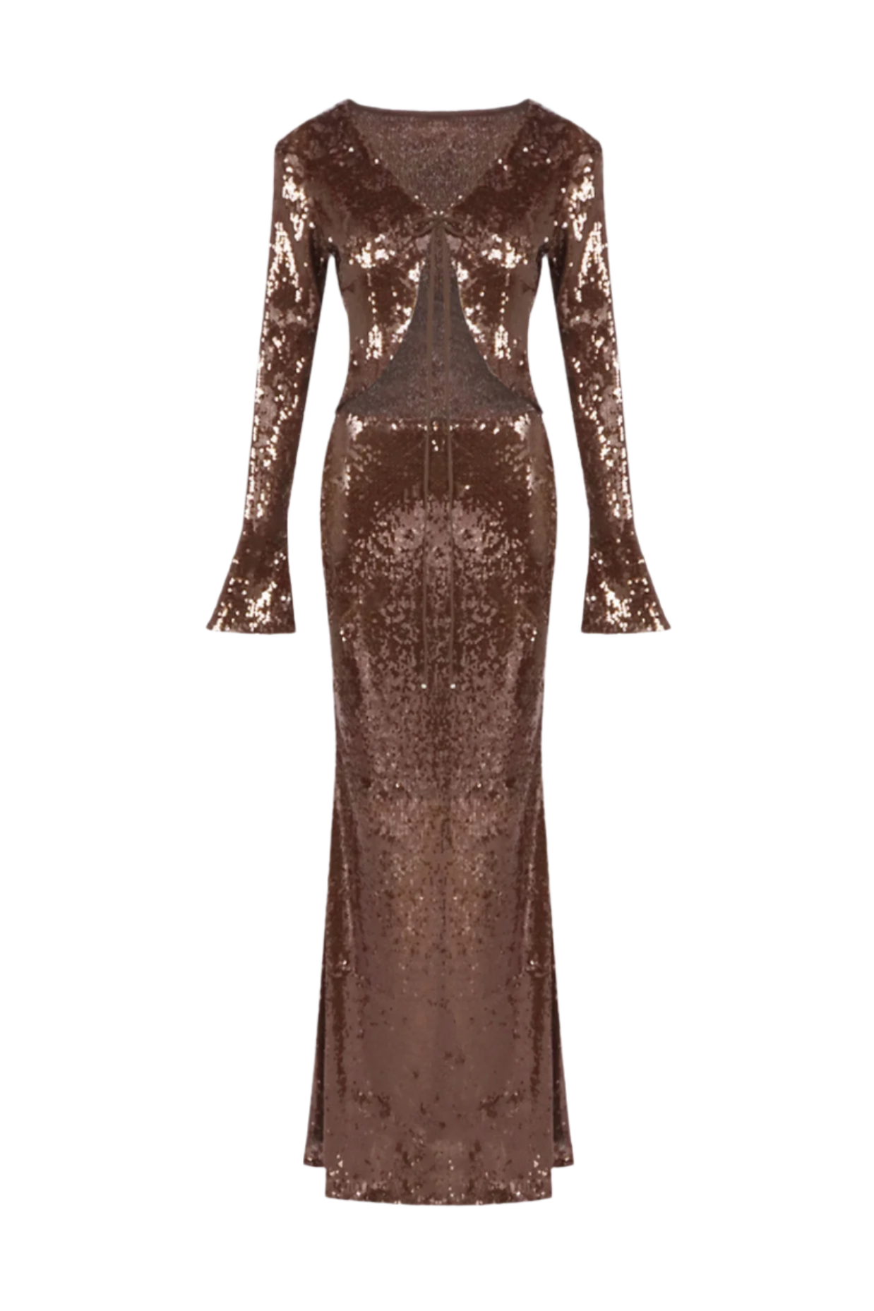 AUBELIN SEQUIN TWO PIECE SET BROWN PARTY