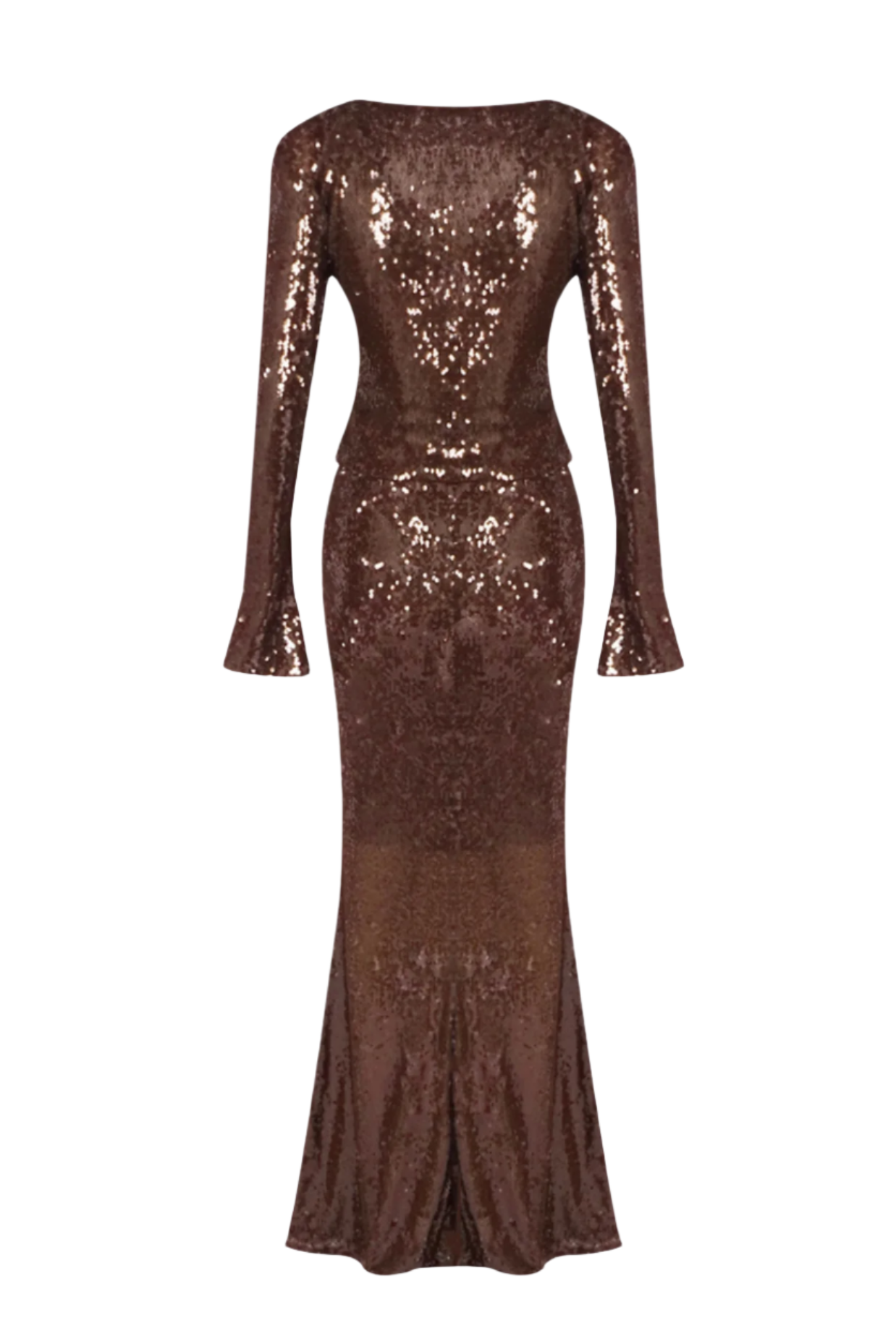 AUBELIN SEQUIN TWO PIECE SET BROWN PARTY
