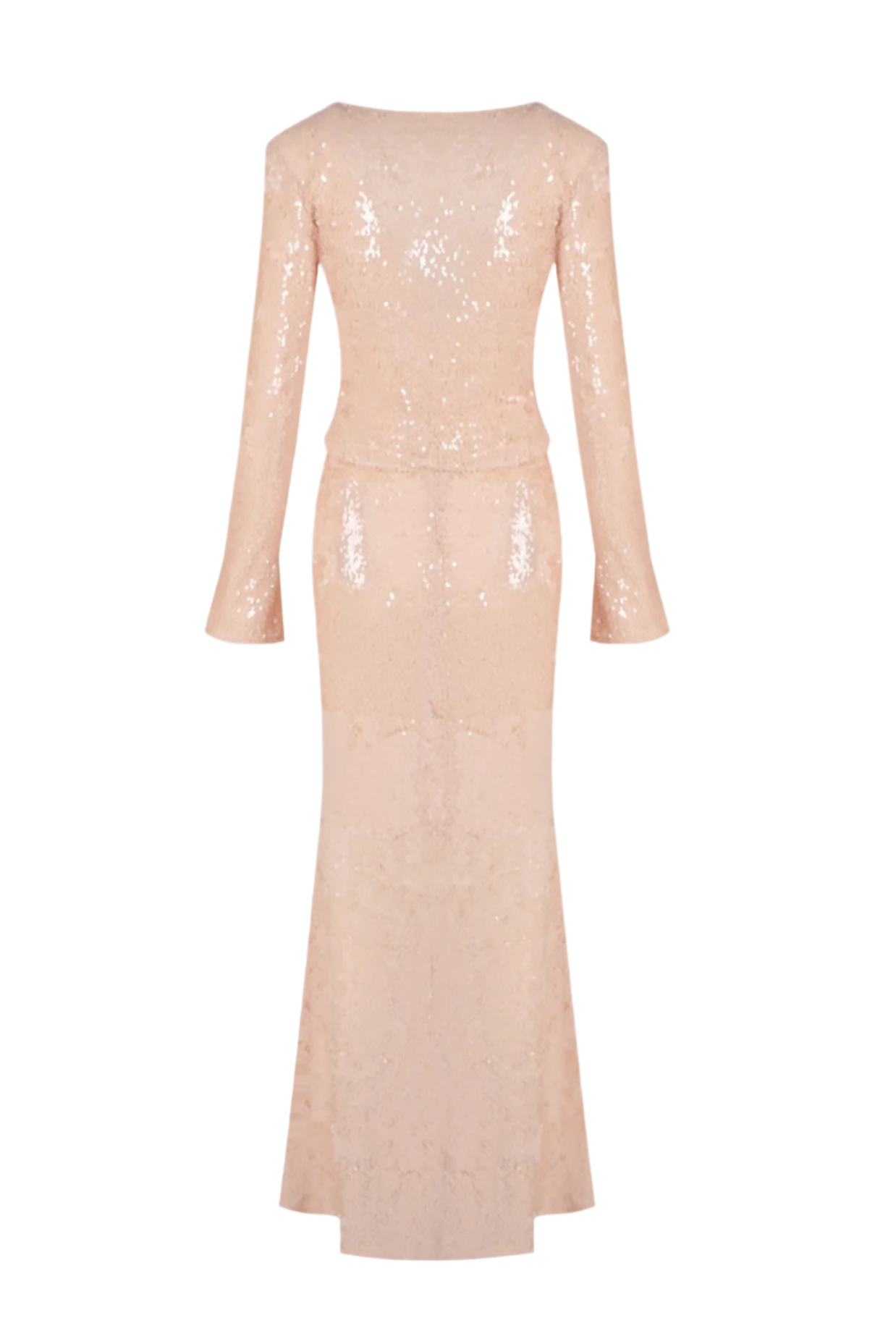 GLITTER SEQUIN TWO PIECE SET - NUDE COORD FOR PARTY