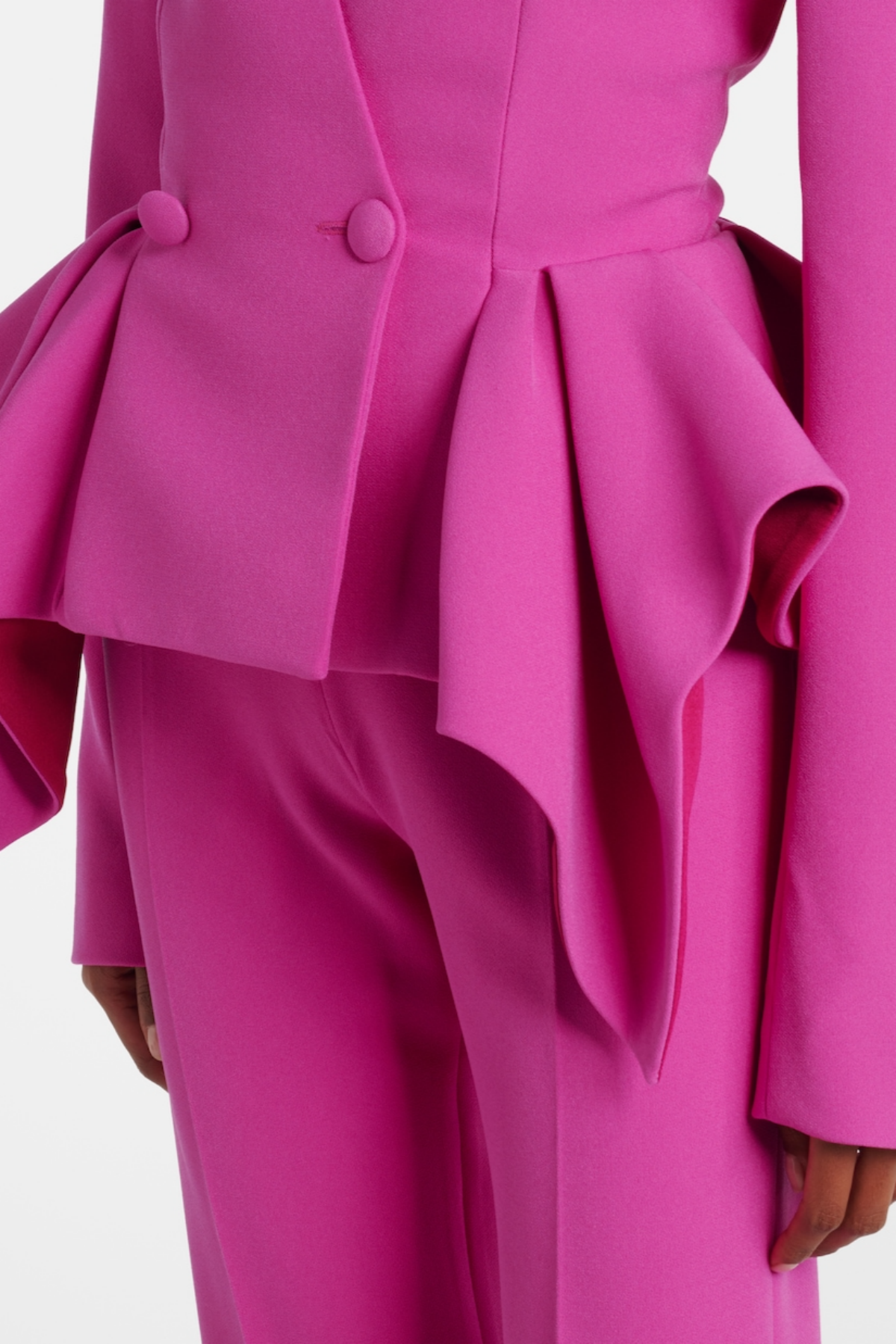 AUDITH RUFFLED BLAZER SET - PINK PARTY SUIT