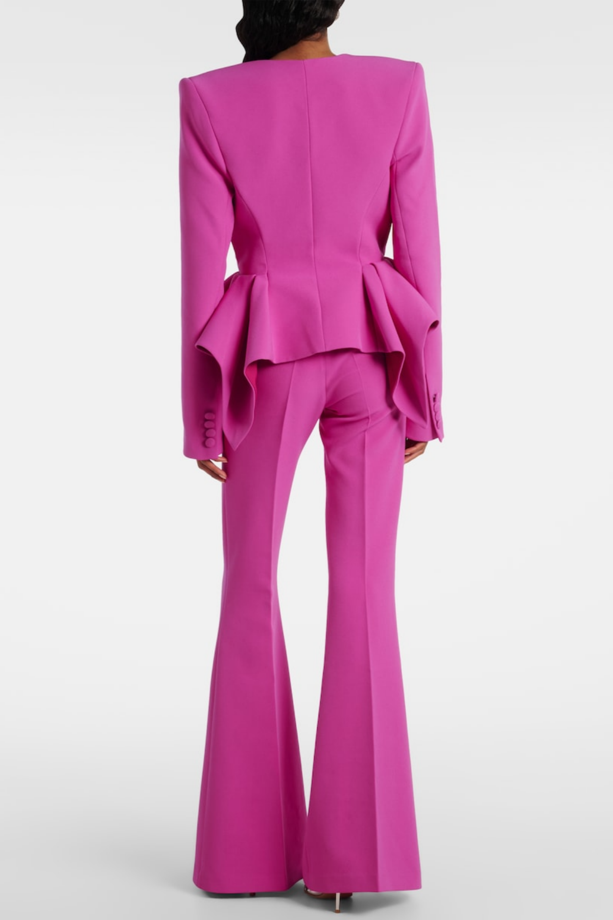 AUDITH RUFFLED BLAZER SET - PINK PARTY SUIT